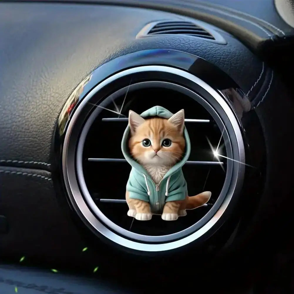 Cat Car Air Freshener Vent Clips - back view