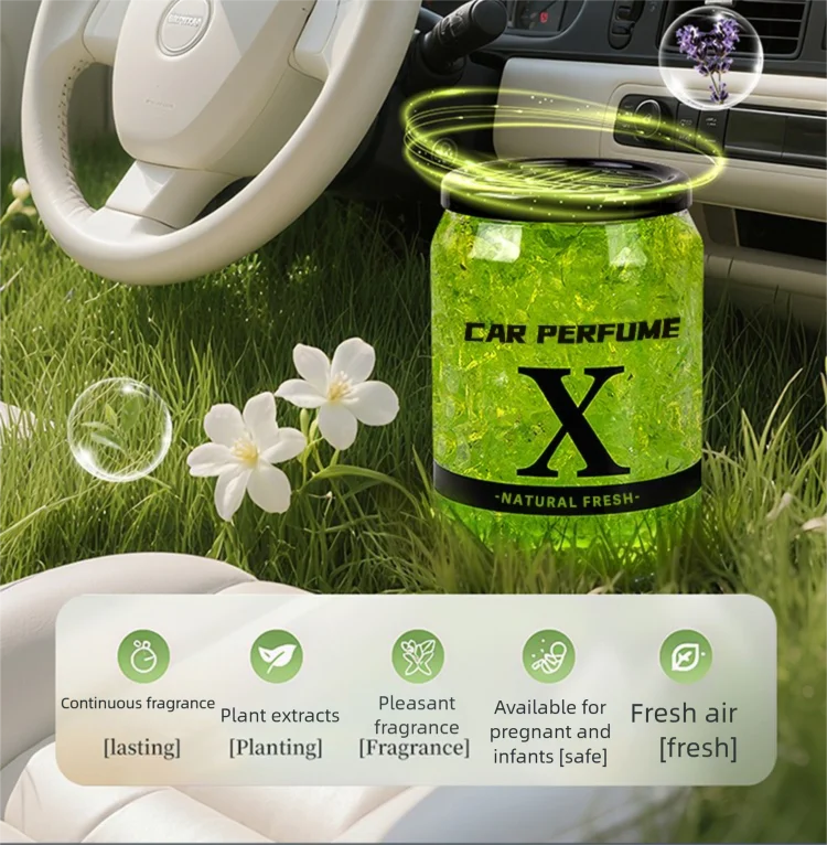 AutoFresh 220g Solid Car Perfume Air Freshener - Long-Lasting Gel - side view