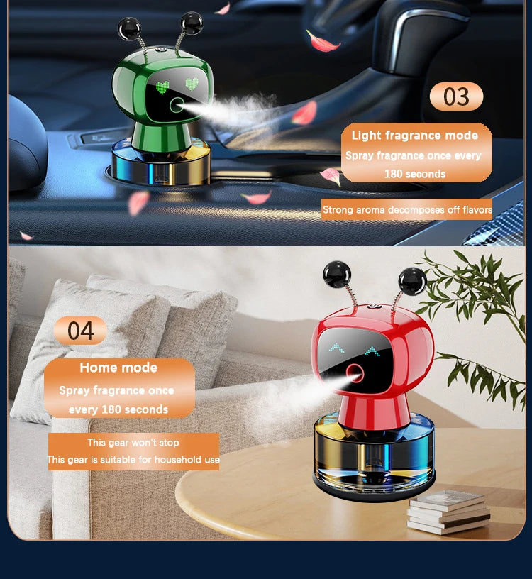 AI Smart Car Aroma Diffuser with 4-Level Adjustable Scent Control - back view