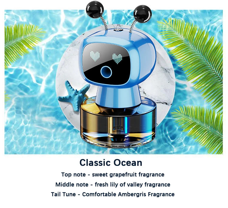 AI Smart Car Aroma Diffuser with 4-Level Adjustable Scent Control - left view