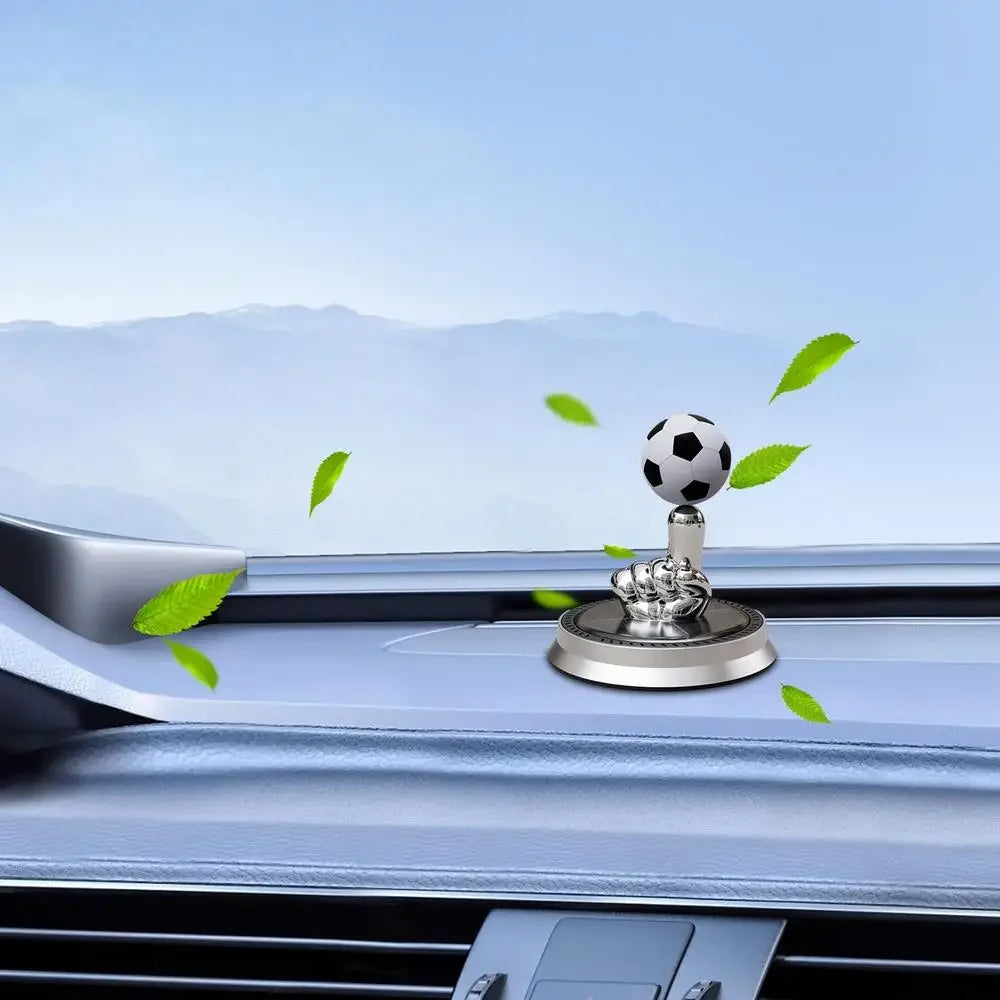 Solar Rotating Football Car Air Freshener - back view