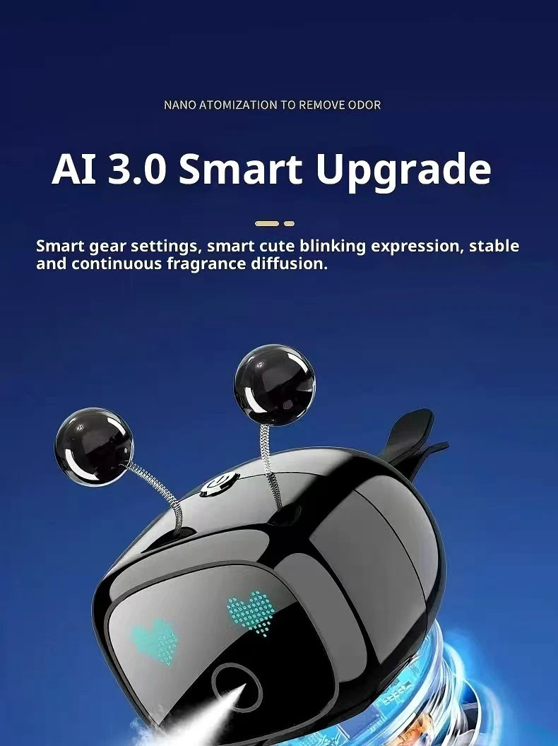 AutoTech Robot Car Aromatherapy Diffuser - LED Air Freshener - close-up