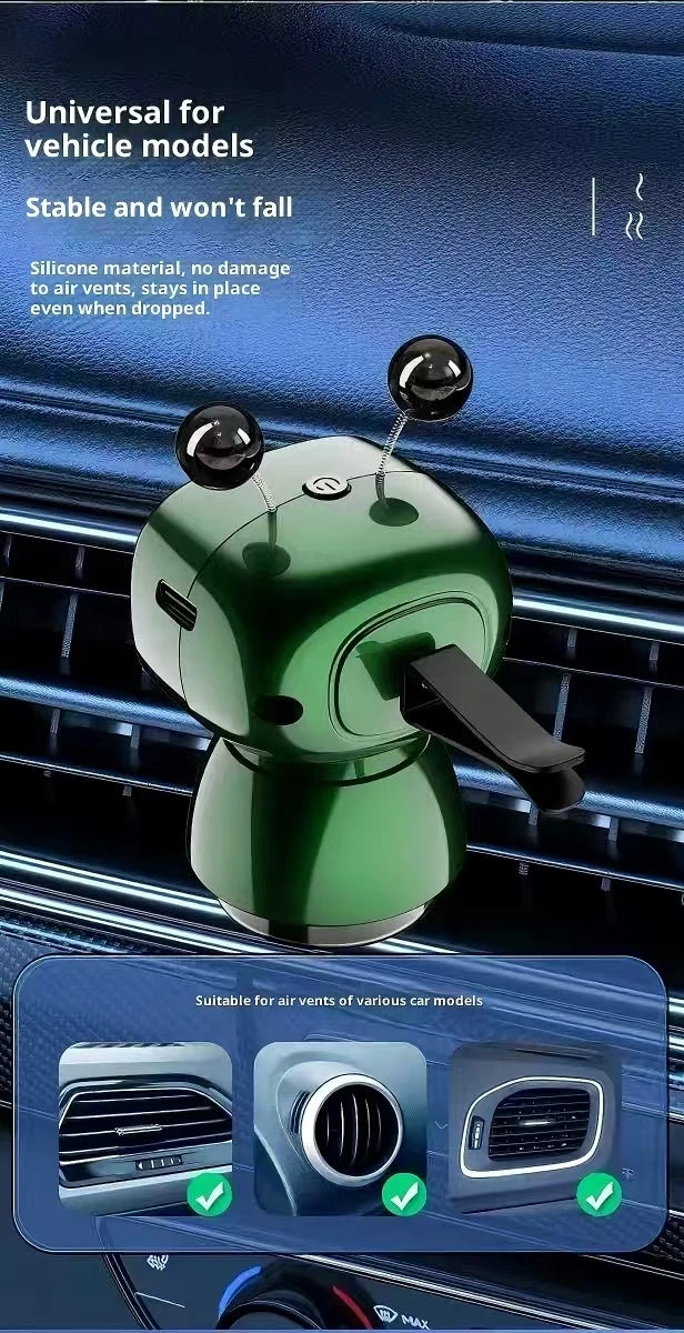 AutoTech Robot Car Aromatherapy Diffuser - LED Air Freshener - detail view