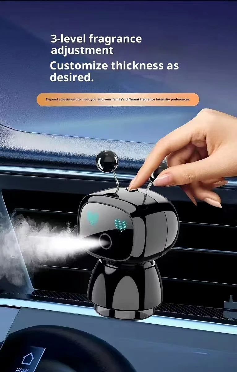 AutoTech Robot Car Aromatherapy Diffuser - LED Air Freshener - front view