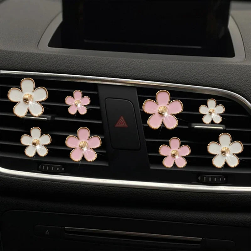 Cute Flower Car Air Vent Perfume Clip Air Freshener - side view
