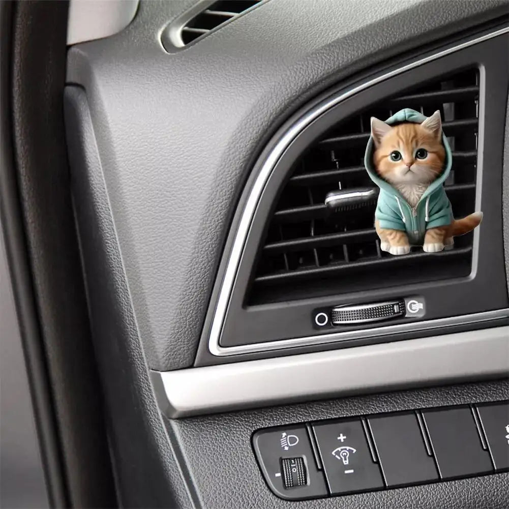 Cat Car Air Freshener Vent Clips - front view