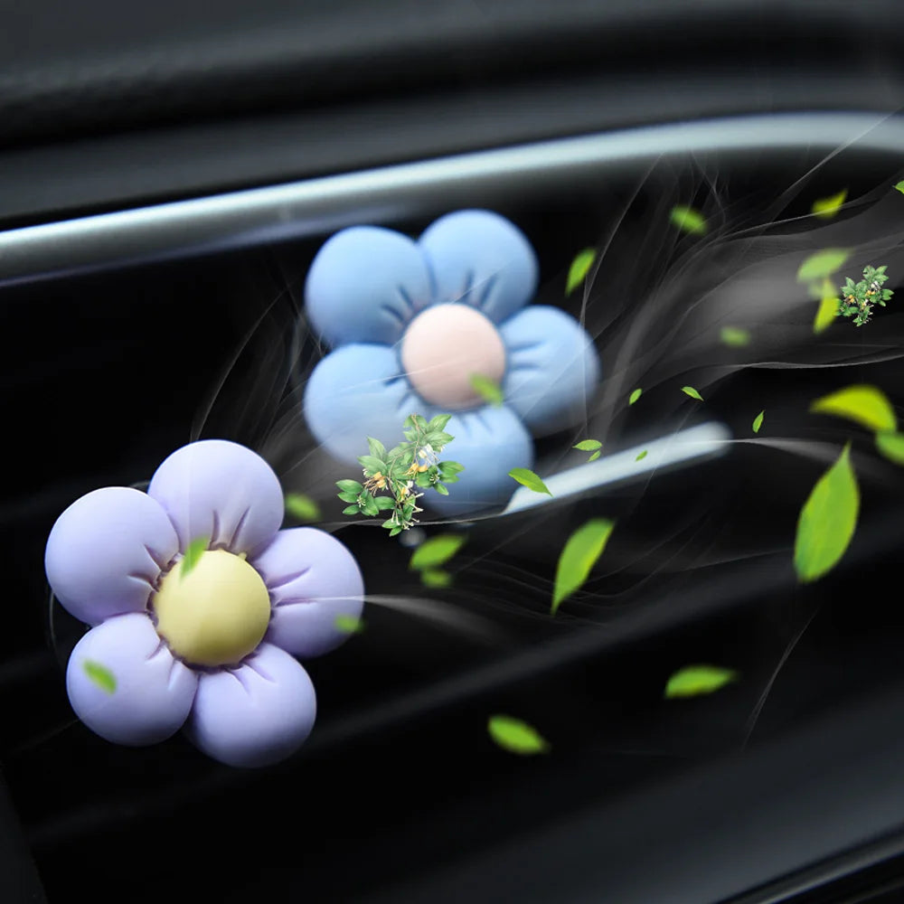 Cute Flower Car Air Vent Perfume Clip Aromatherapy Diffuser - detail view