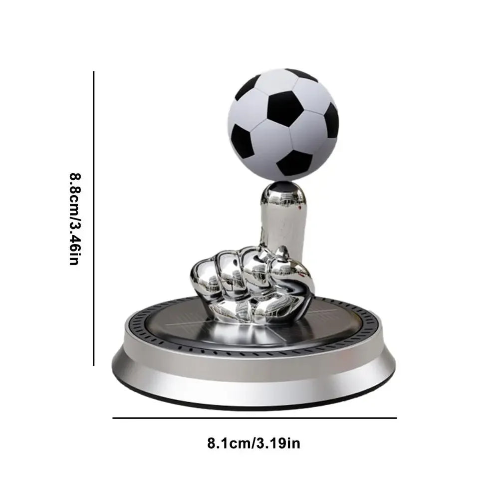 Solar Rotating Football Car Air Freshener - angle view