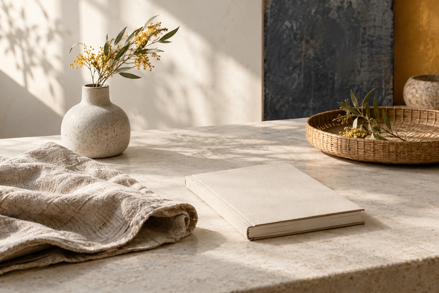 Illustrative editorial still life of unbranded everyday objects