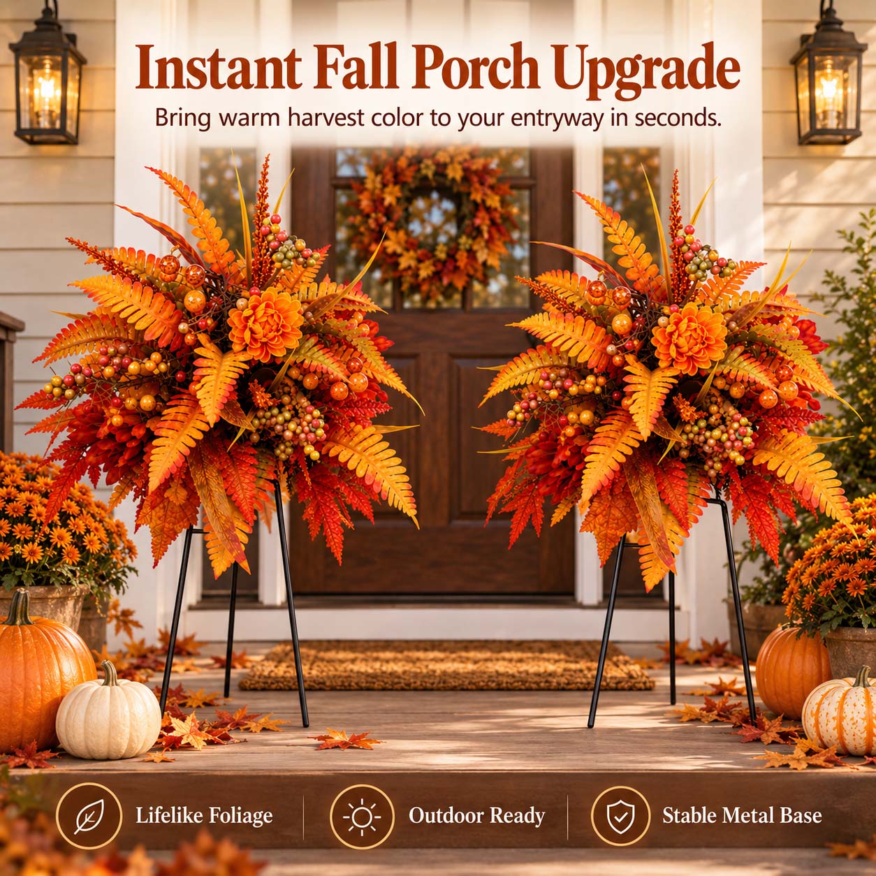 Fall Floral Planter & Urn Arrangement