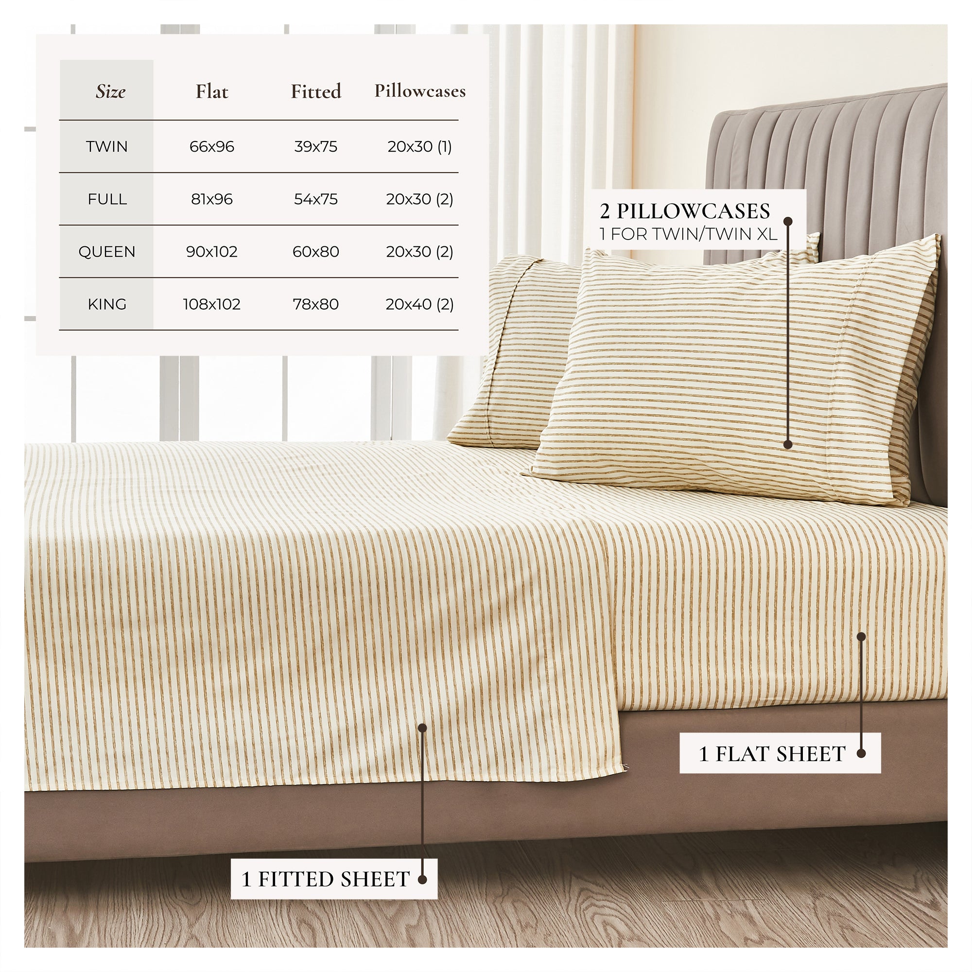 puremilo Striped Sheet Set