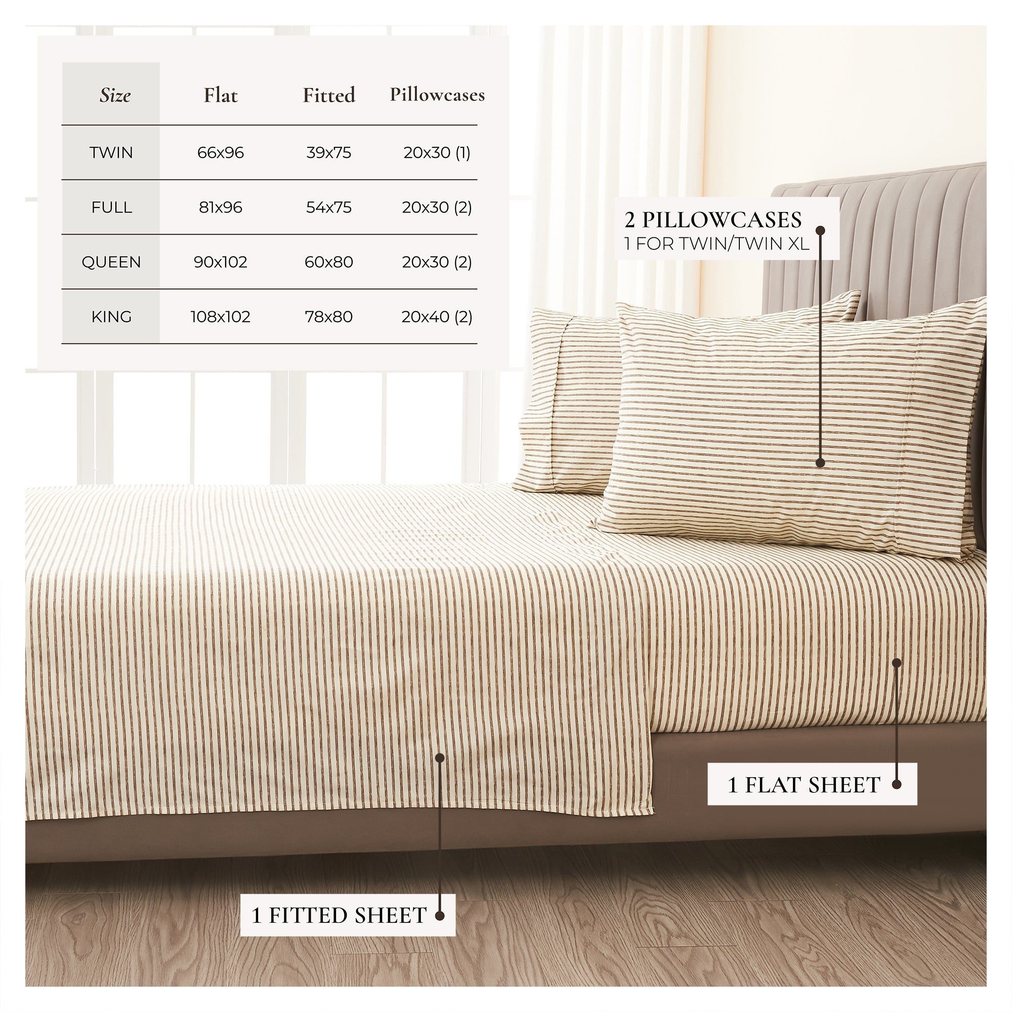 puremilo Striped Sheet Set