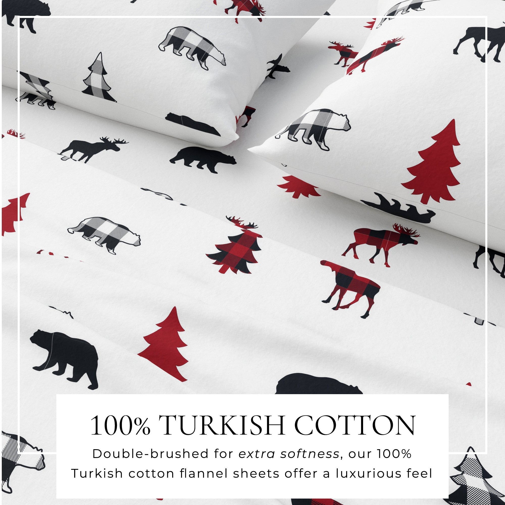 puremilo 100% Turkish Cotton Flannel Sheet Sets