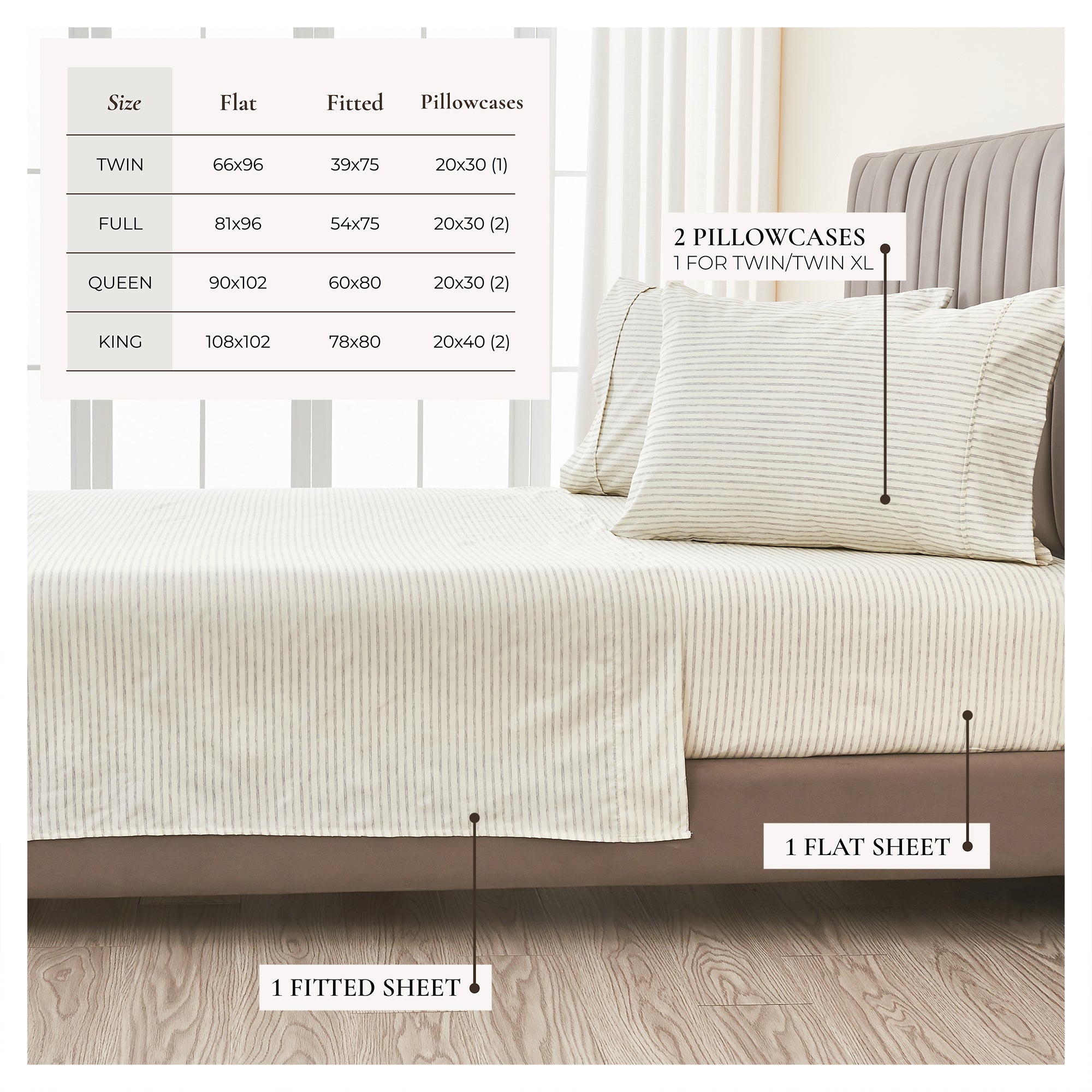 puremilo Striped Sheet Set