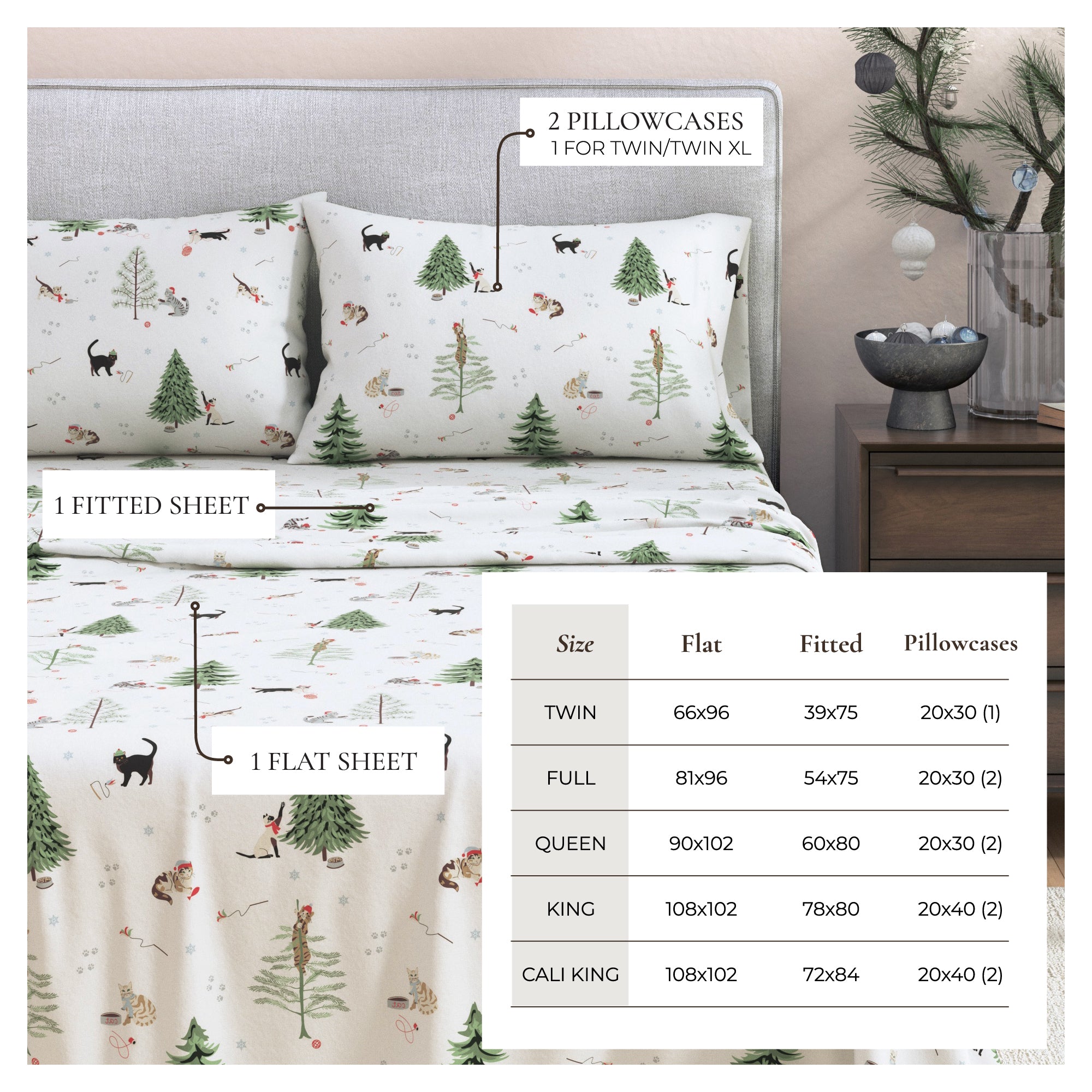 puremilo 100% Turkish Cotton Flannel Sheet Sets