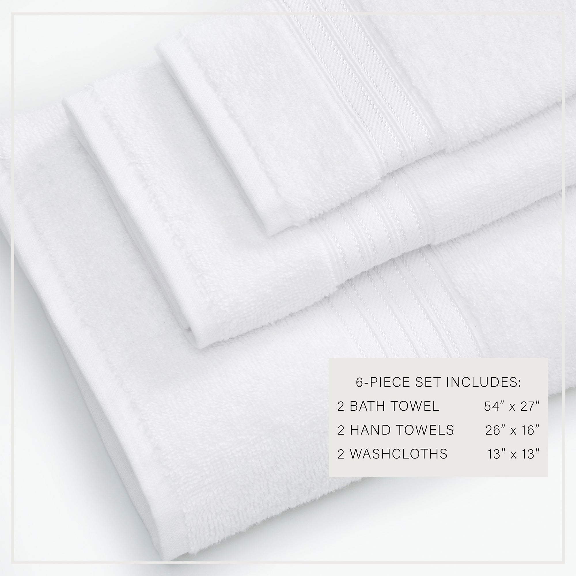 puremilo Cotton Terry Bath Towel Set