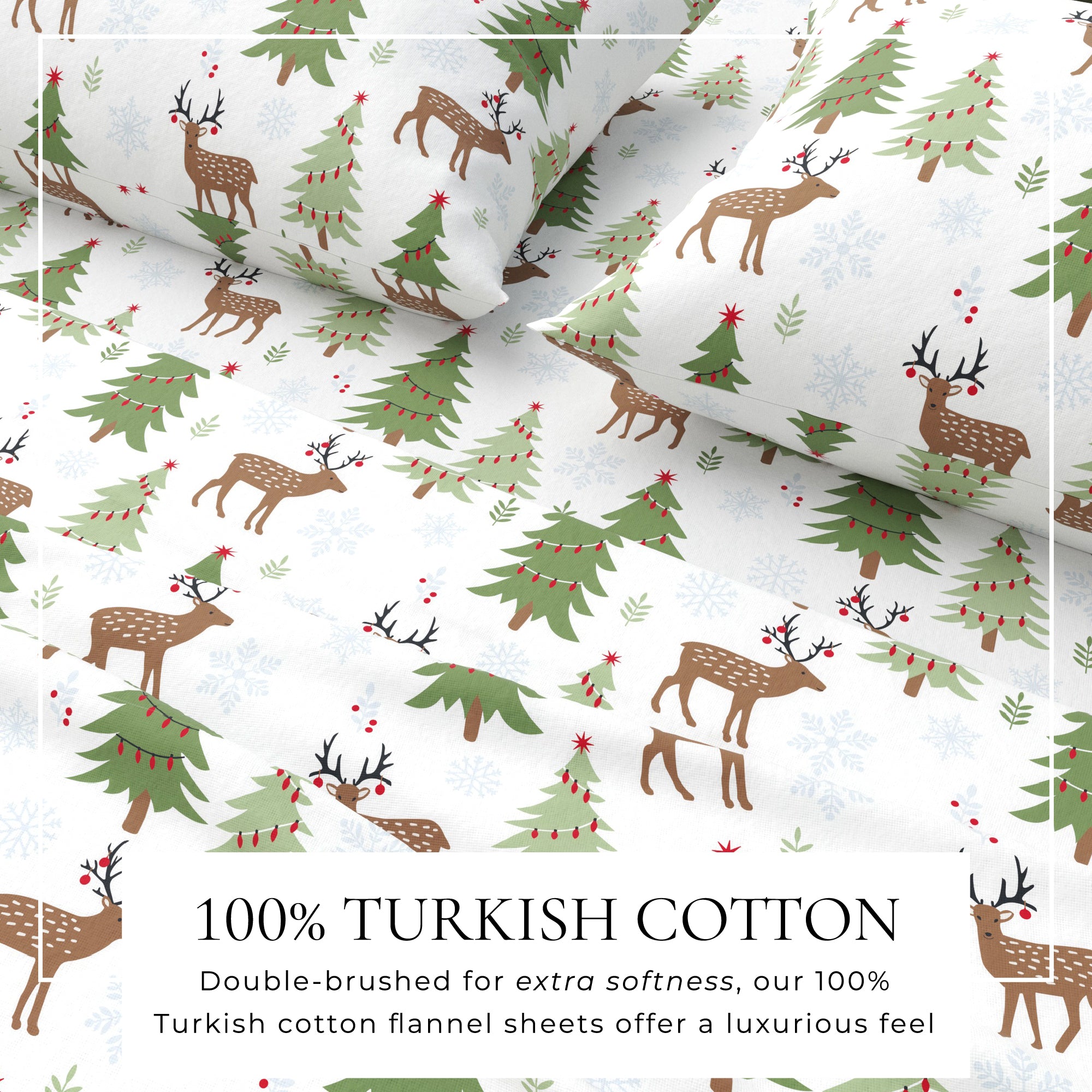 puremilo 100% Turkish Cotton Flannel Sheet Sets