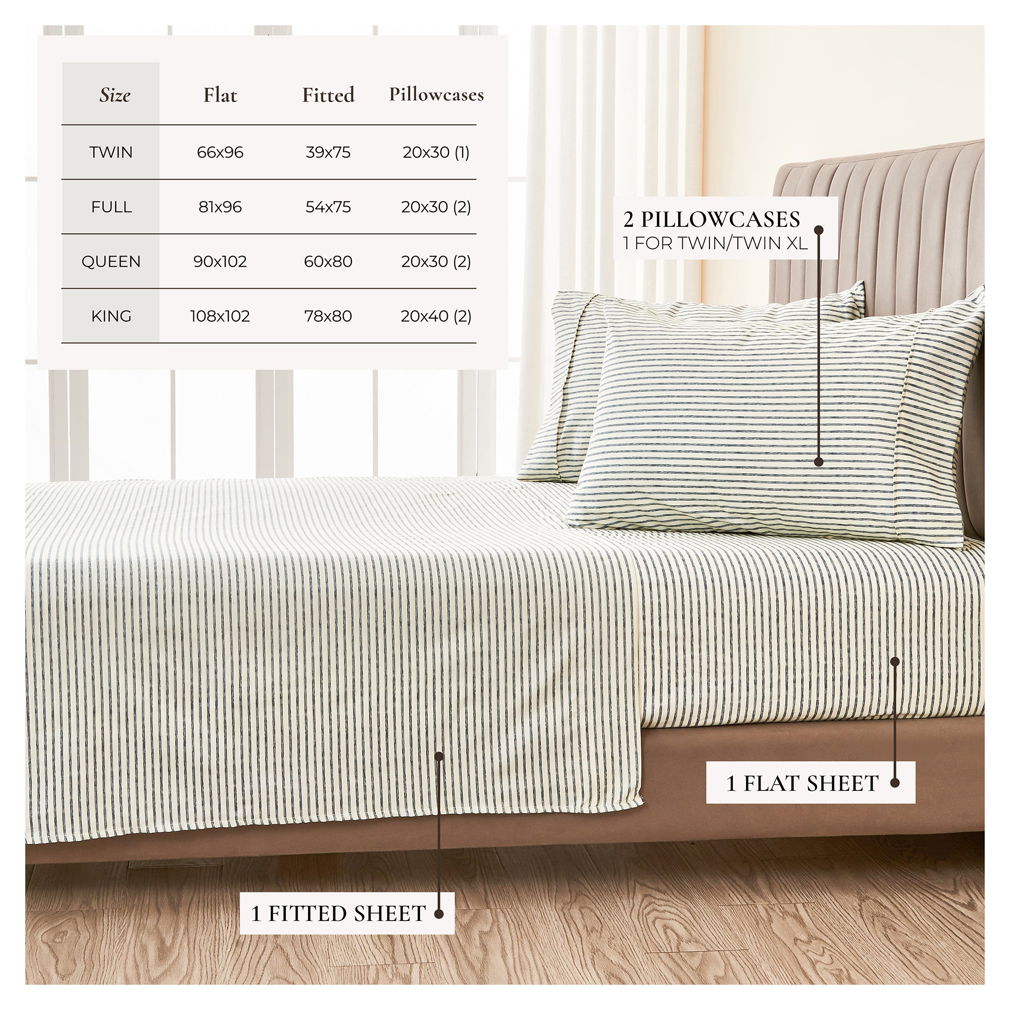 puremilo Striped Sheet Set