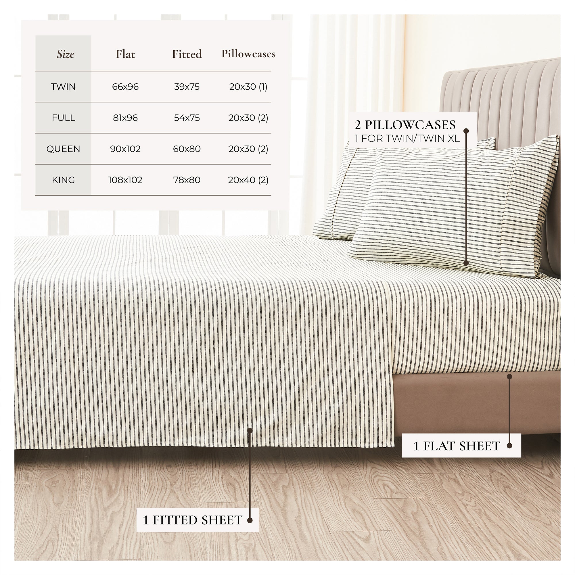 puremilo Striped Sheet Set