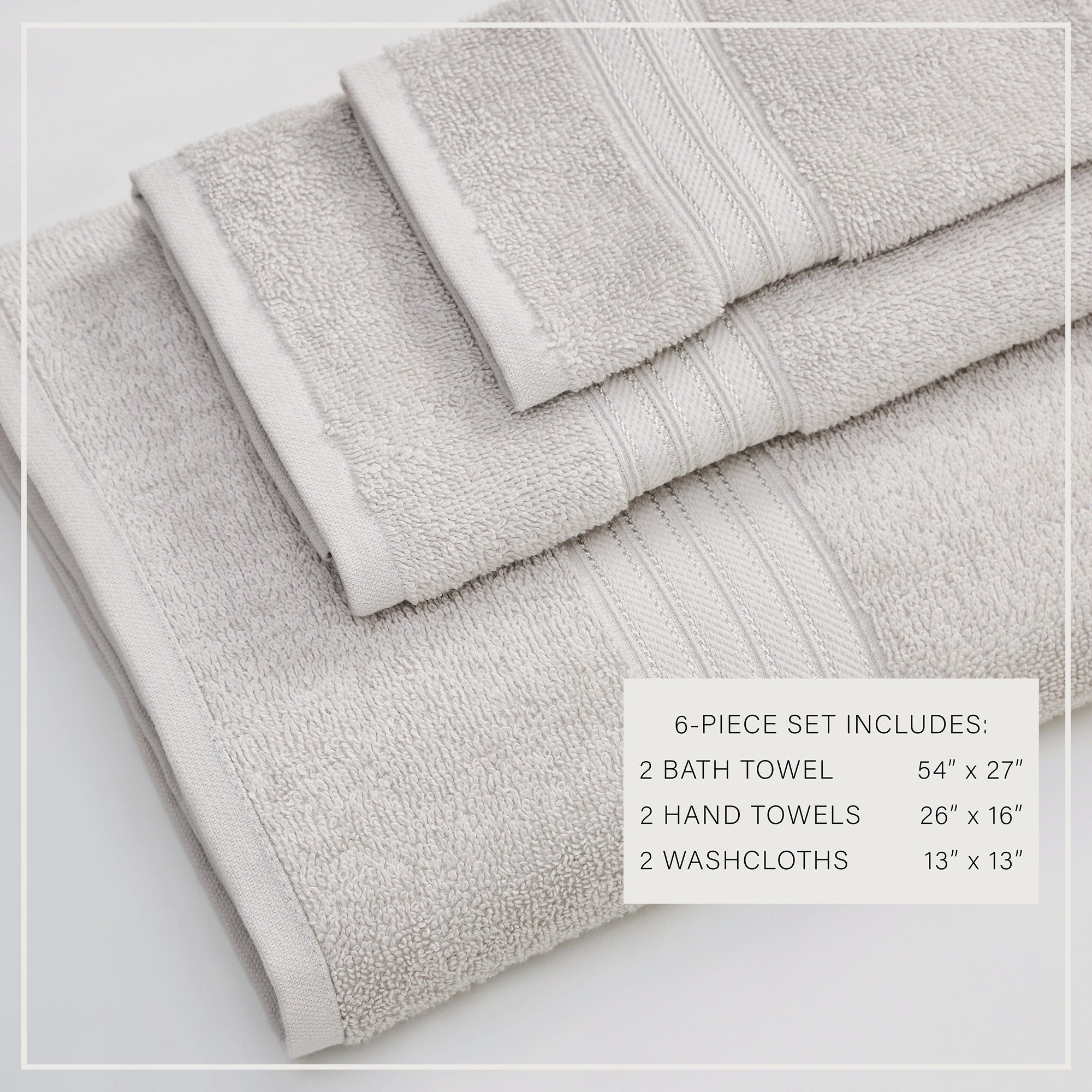 puremilo Cotton Terry Bath Towel Set