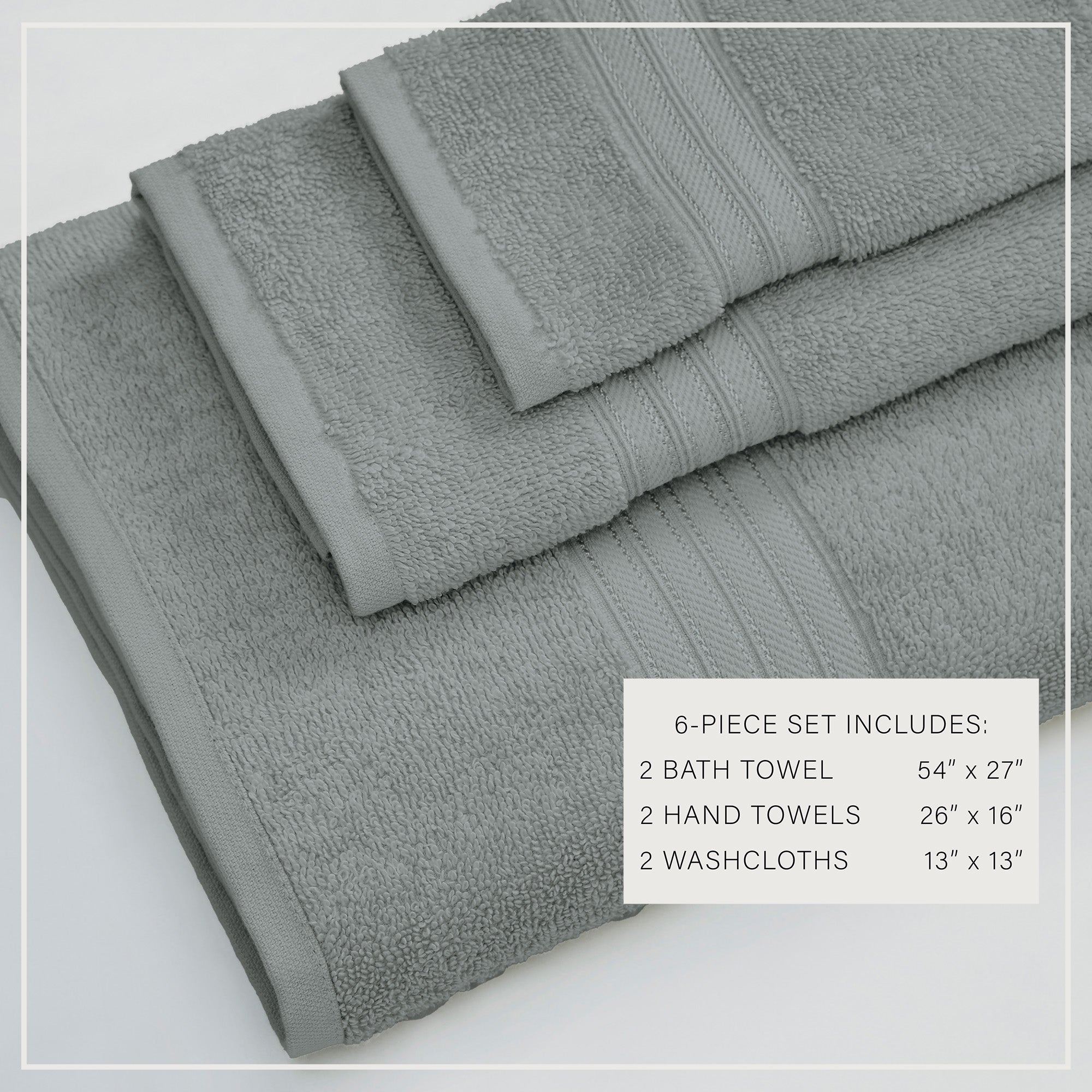 puremilo Cotton Terry Bath Towel Set