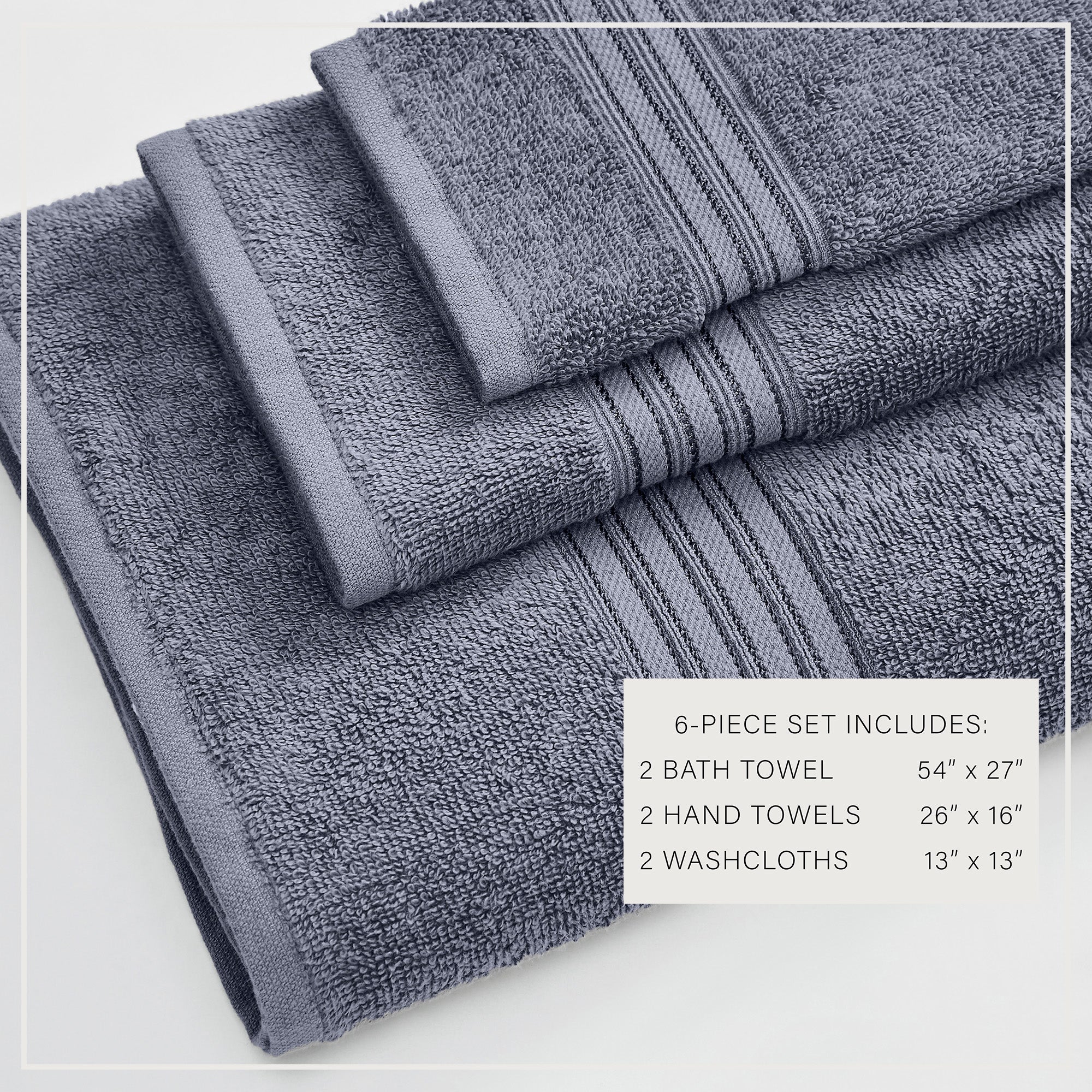 puremilo Cotton Terry Bath Towel Set