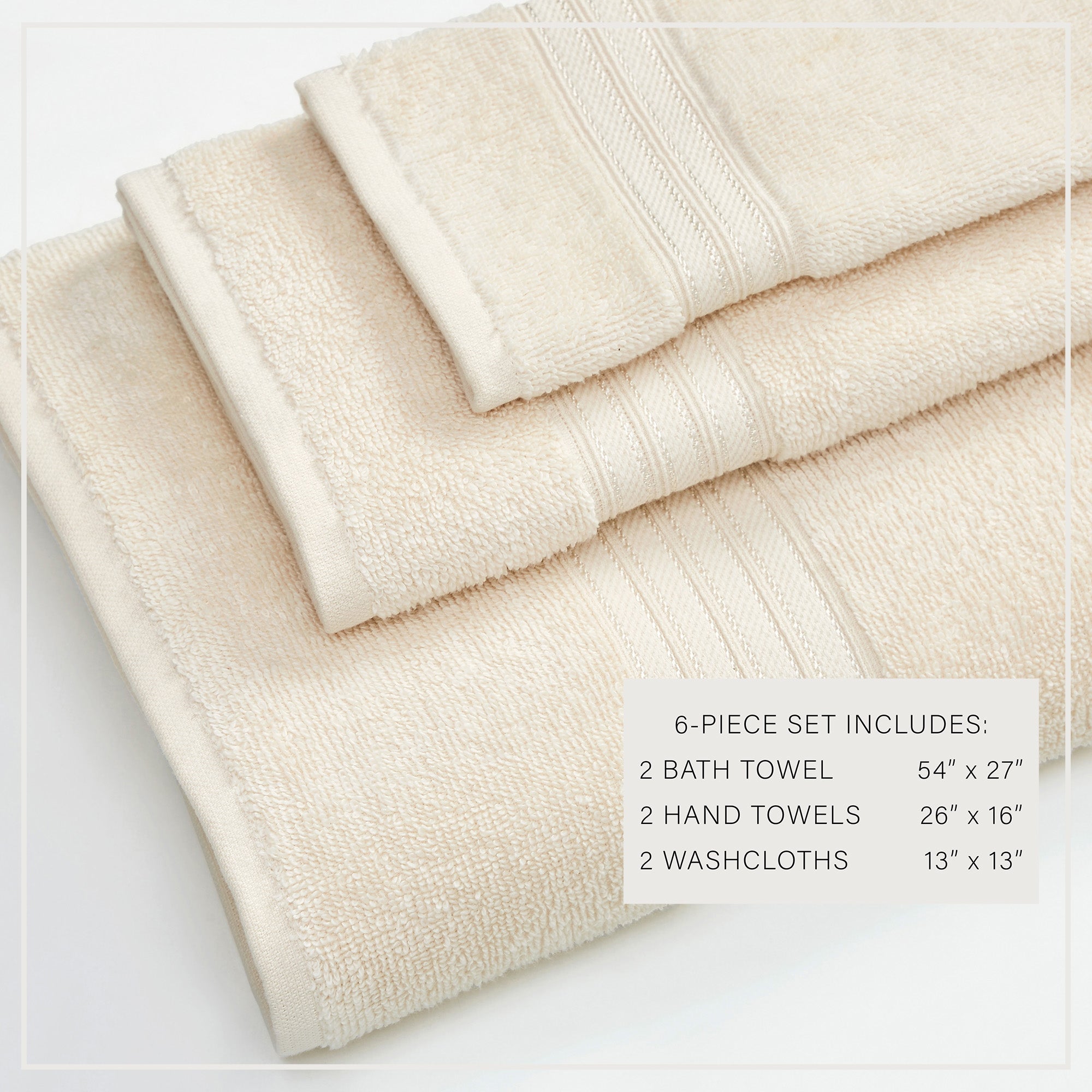 puremilo Cotton Terry Bath Towel Set