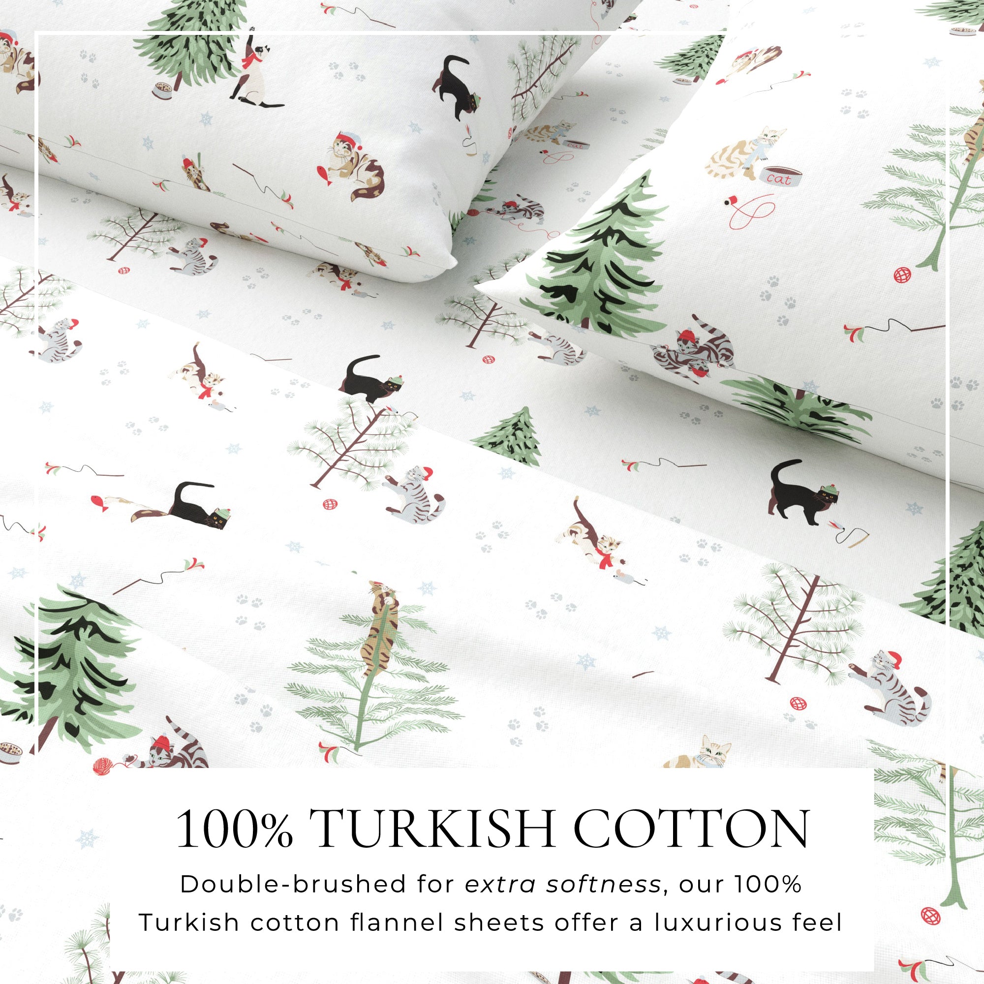 puremilo 100% Turkish Cotton Flannel Sheet Sets