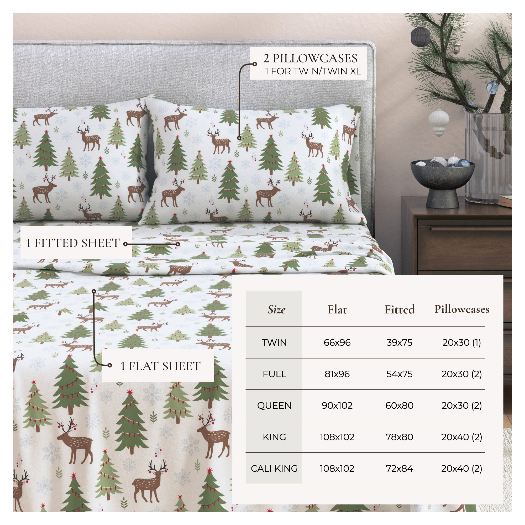 puremilo 100% Turkish Cotton Flannel Sheet Sets