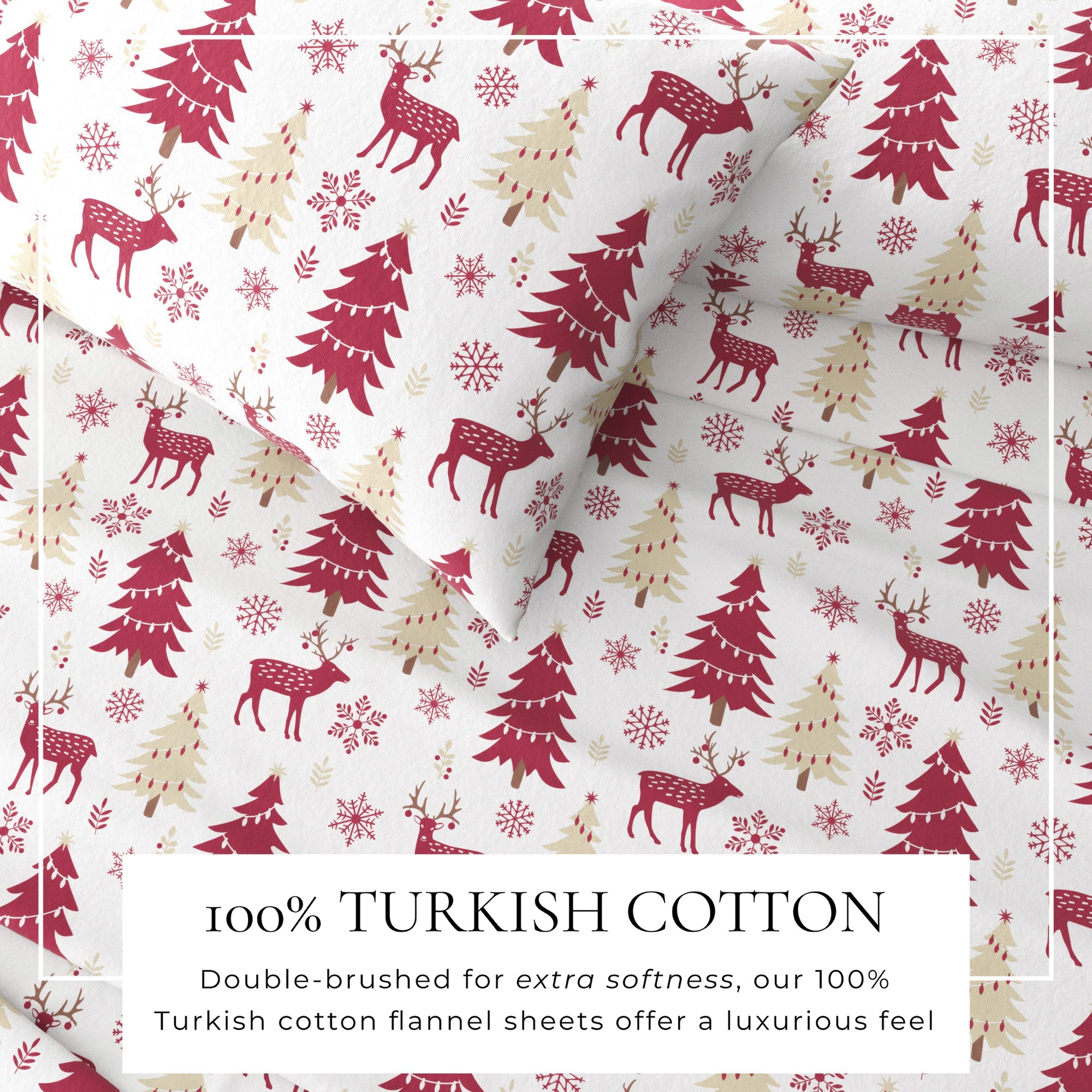 puremilo 100% Turkish Cotton Flannel Sheet Sets