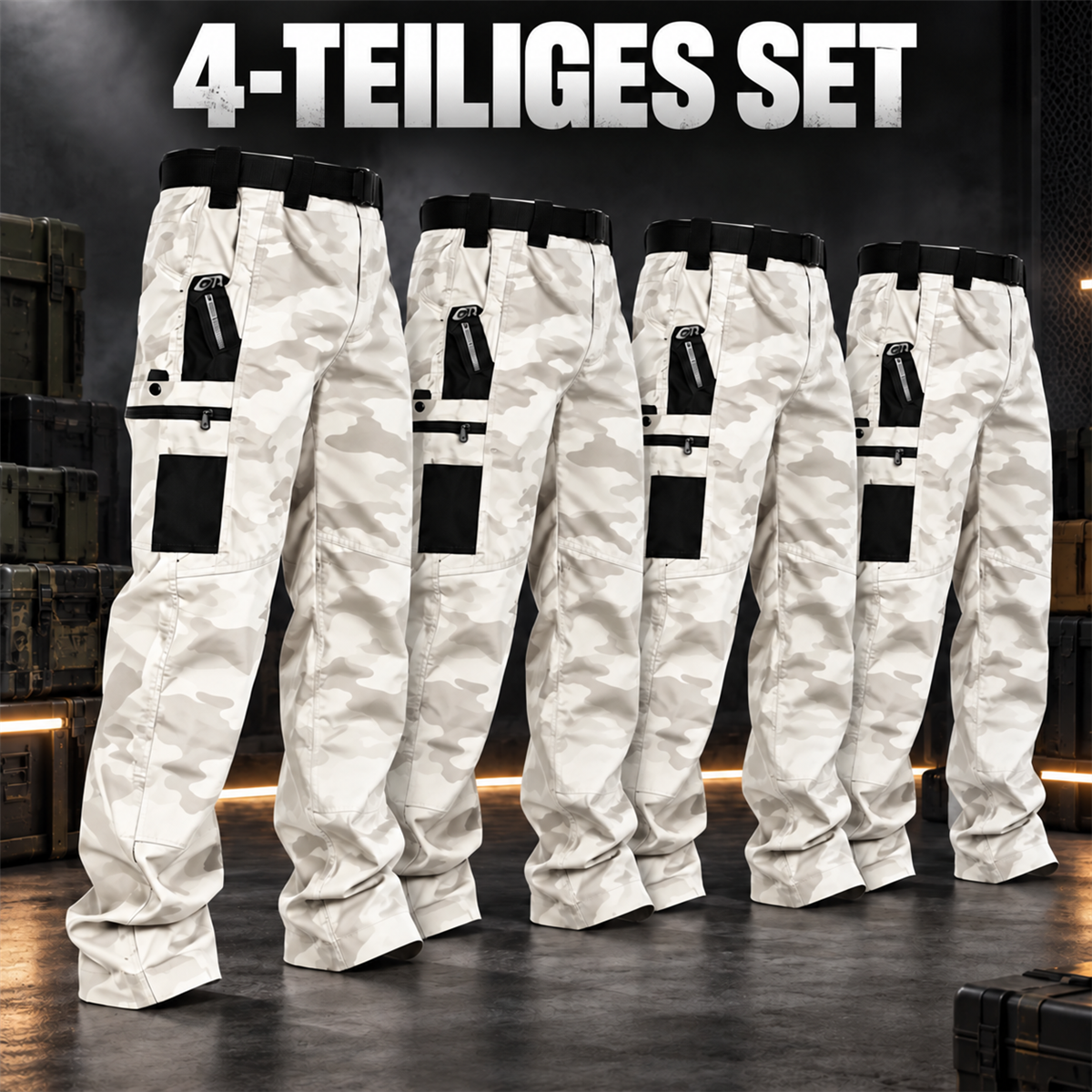 Herren-Multipack taktische Cargohosen mit mehreren Taschen - 05