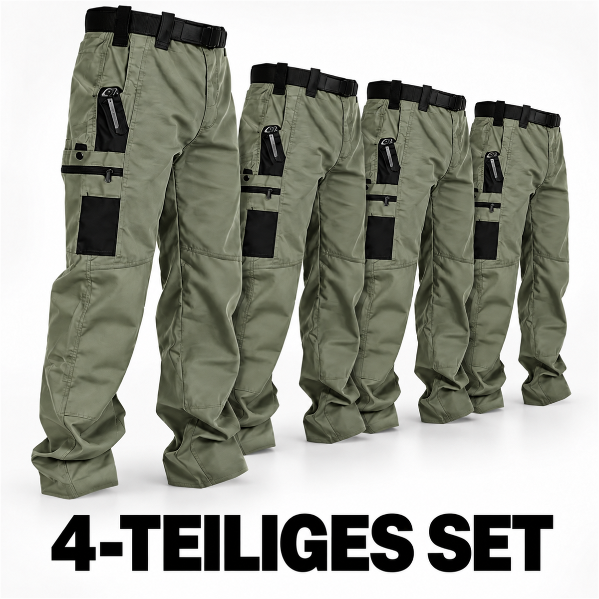 Herren-Multipack taktische Cargohosen mit mehreren Taschen - 07