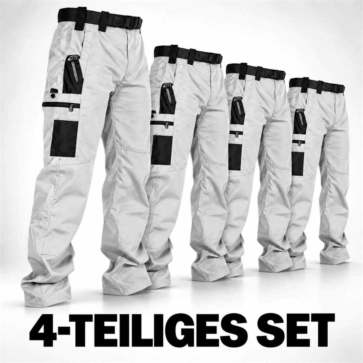 Herren-Multipack taktische Cargohosen mit mehreren Taschen - 09