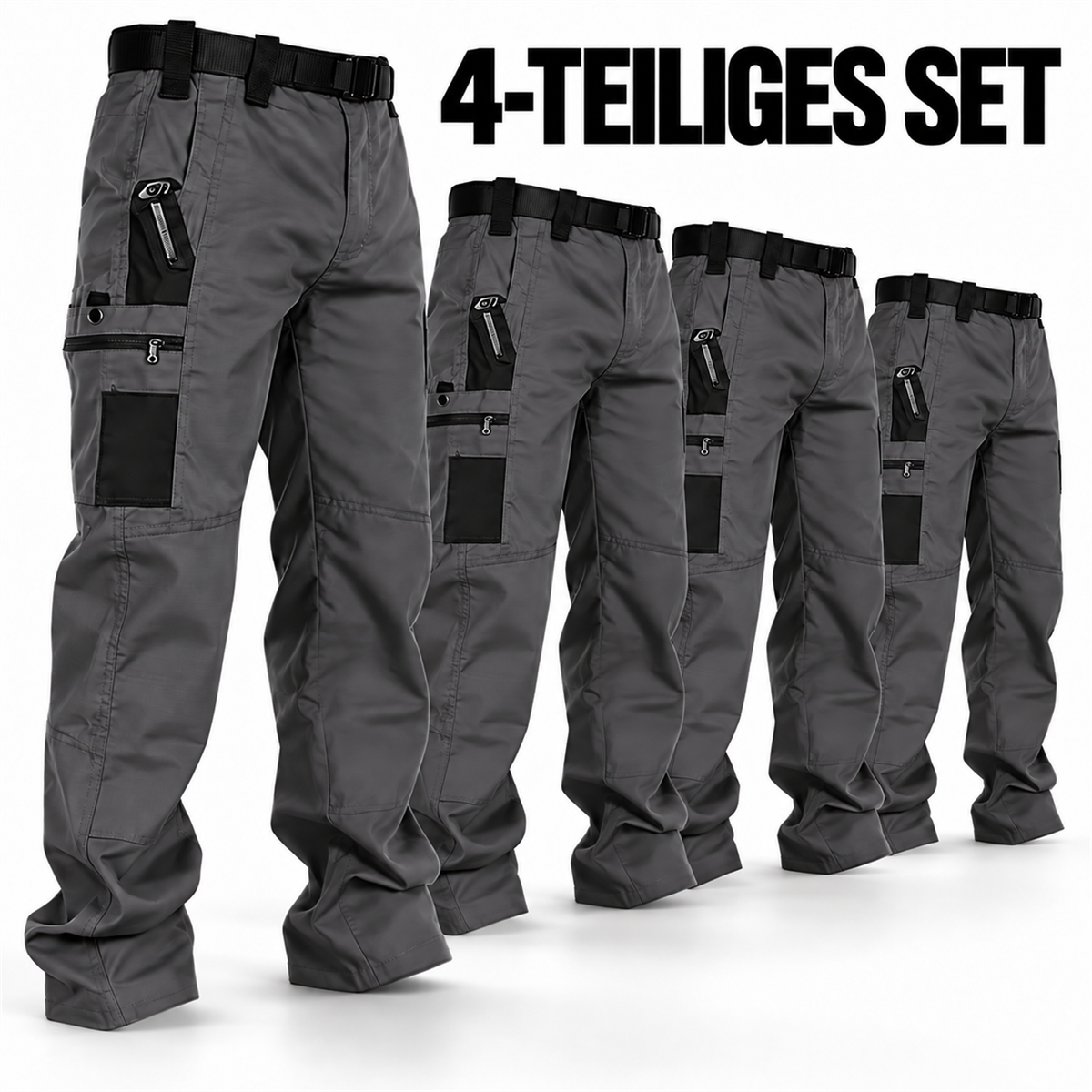 Herren-Multipack taktische Cargohosen mit mehreren Taschen - 10