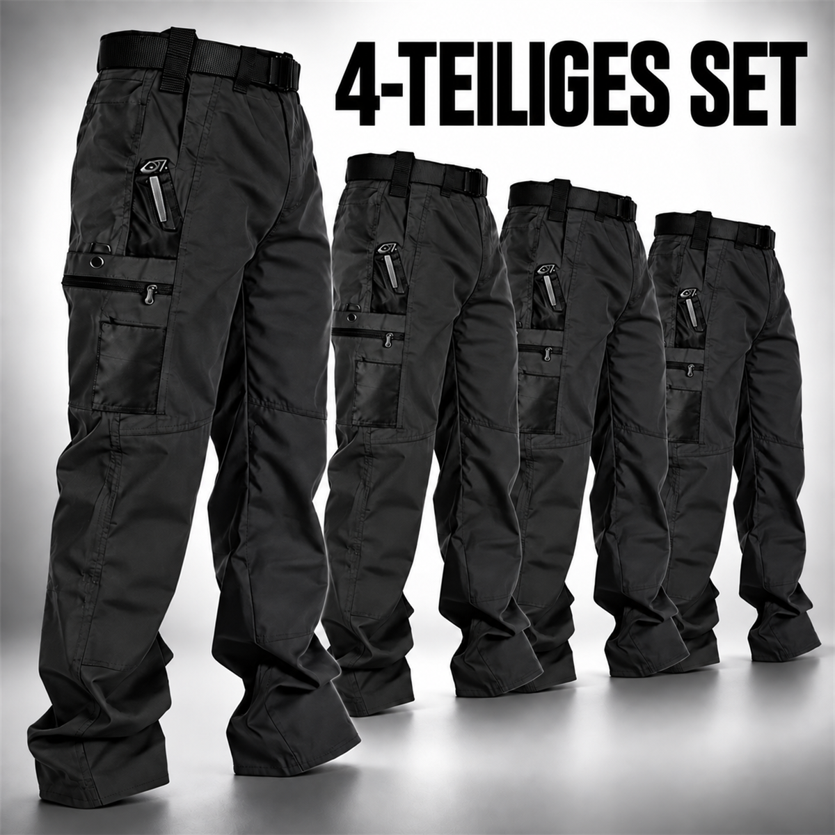 Herren-Multipack taktische Cargohosen mit mehreren Taschen - 11