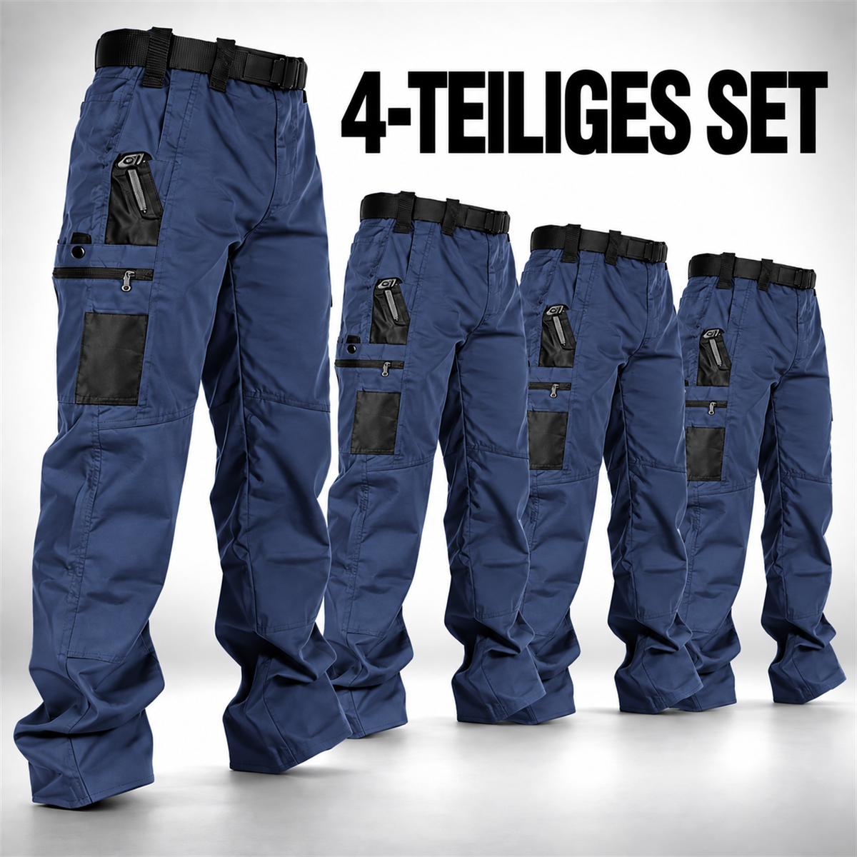 Herren-Multipack taktische Cargohosen mit mehreren Taschen - 12