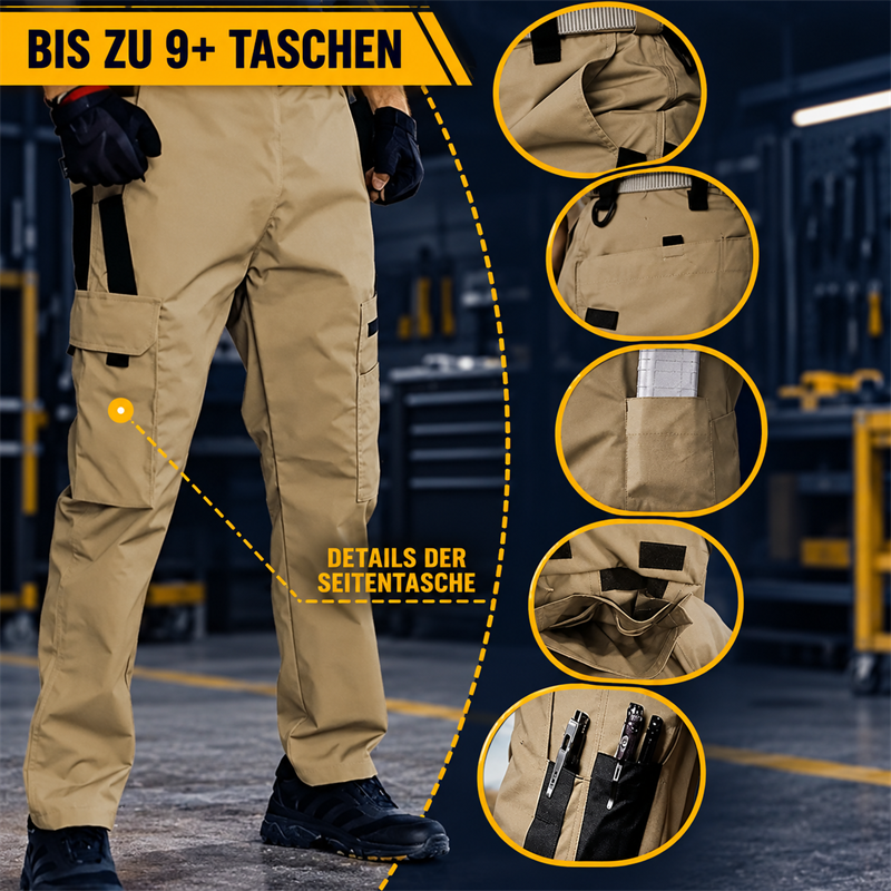 5er-Pack Herren-Arbeitshosen mit mehreren Taschen - 07