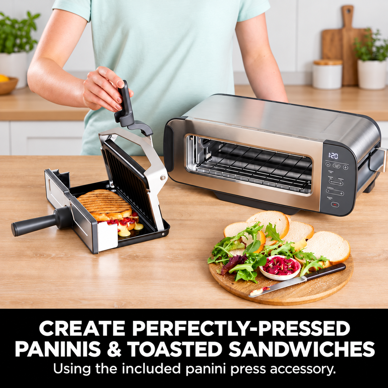 3-in-1 Flip Toaster, Grill & Panini Press