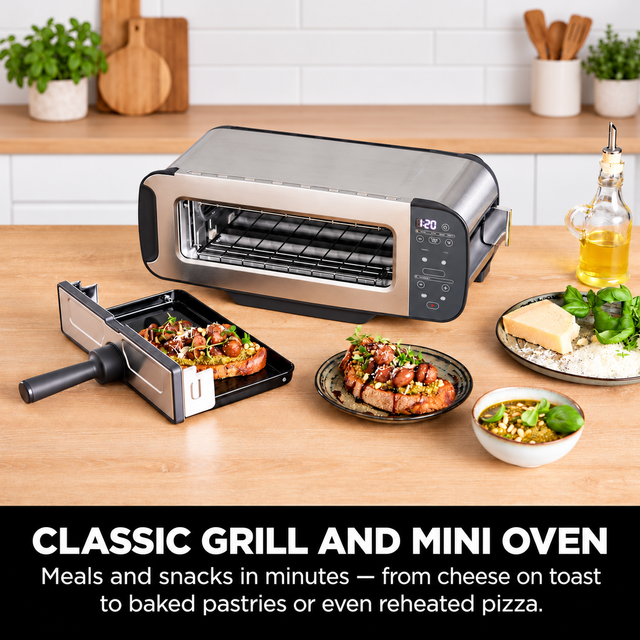 3-in-1 Flip Toaster, Grill & Panini Press