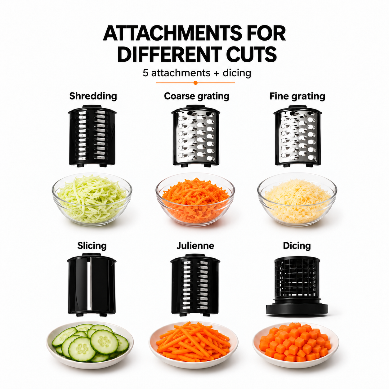 5-in-1 Electric Vegetable Slicer & Shredder