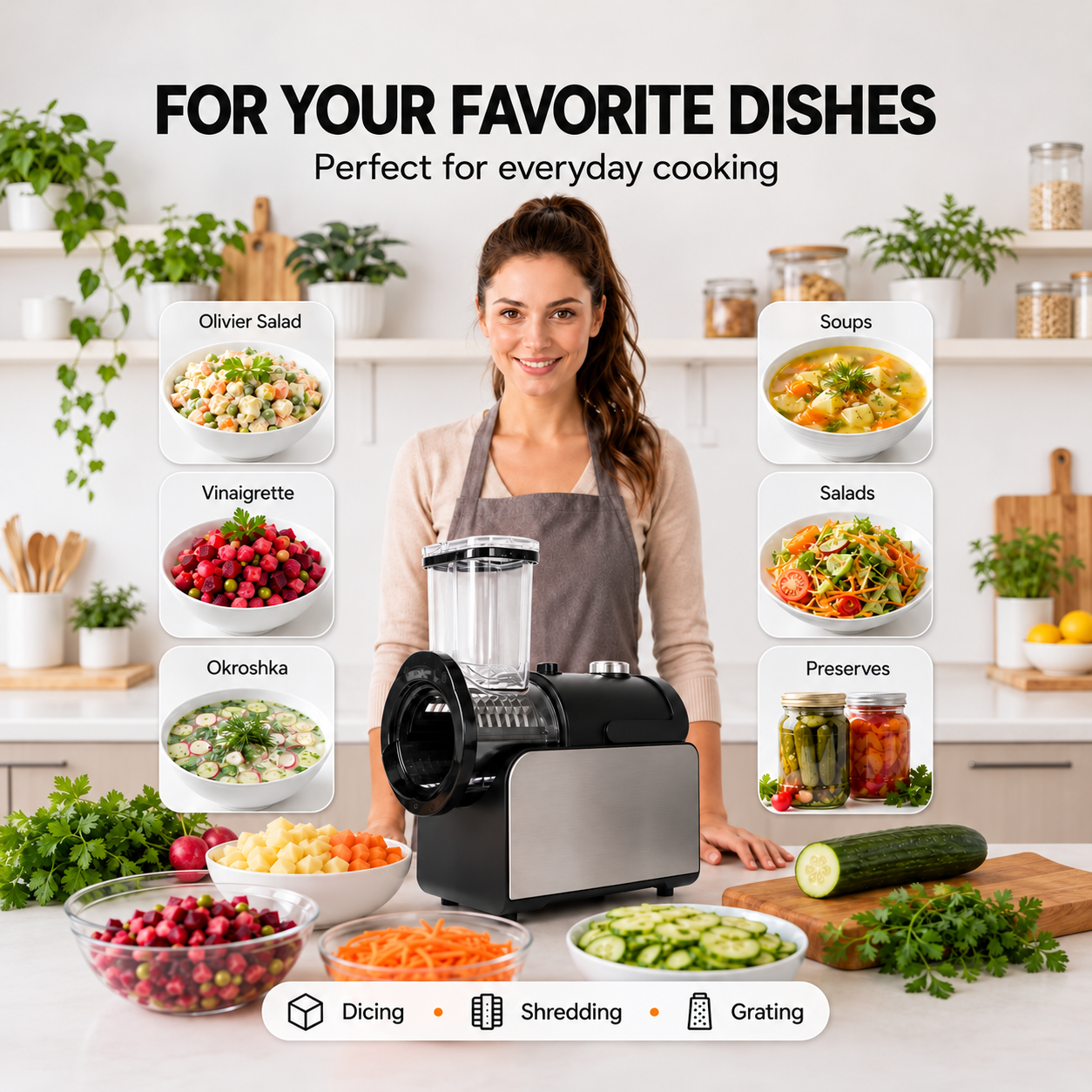 5-in-1 Electric Vegetable Slicer & Shredder