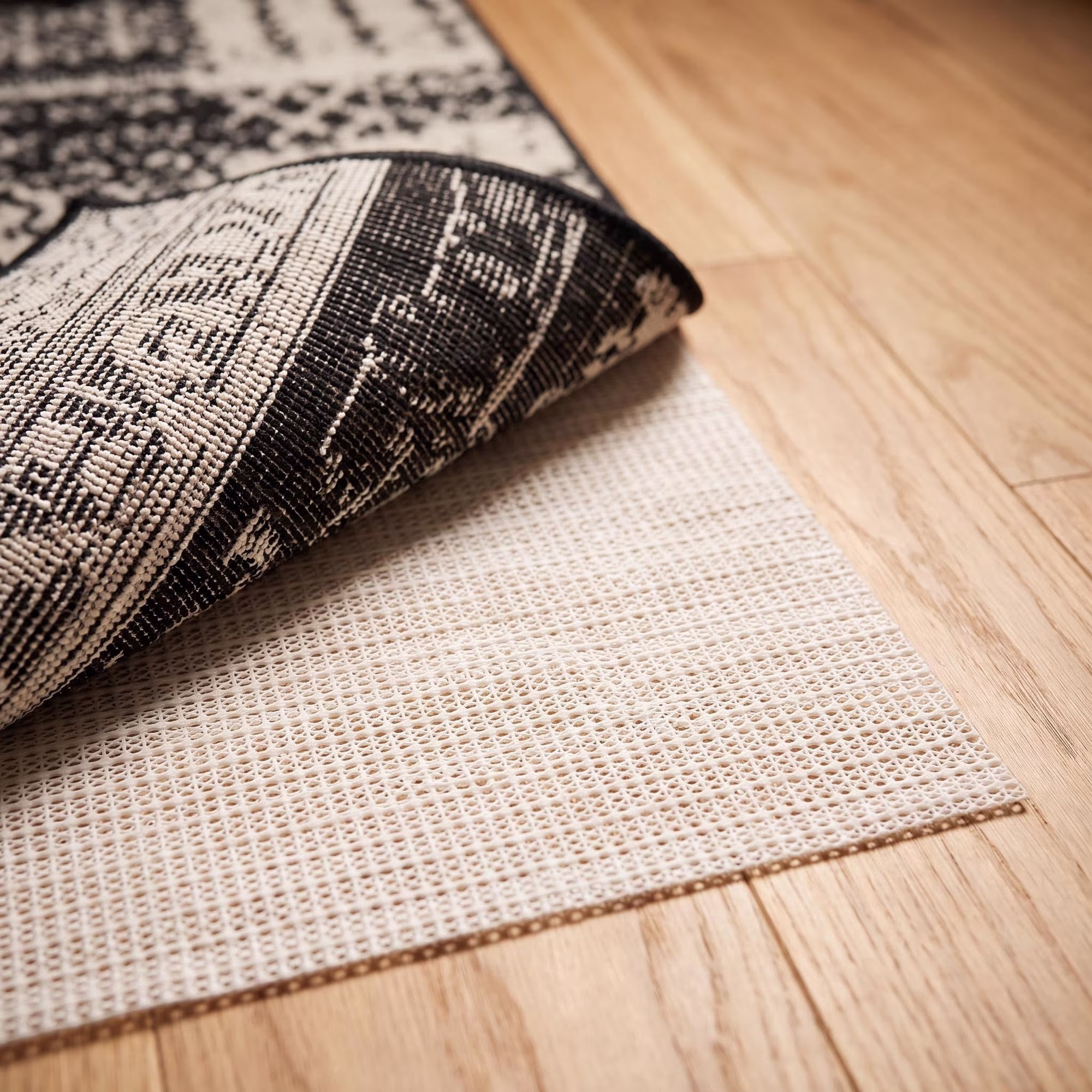 MQOALA 9.8' x 6.6' Non Slip Rug Pad, Pvc Washable Skid Resistant Carpet Gripper for Hardwood Tile Laminate Marble Floors Living Room Bedroom Kitchen