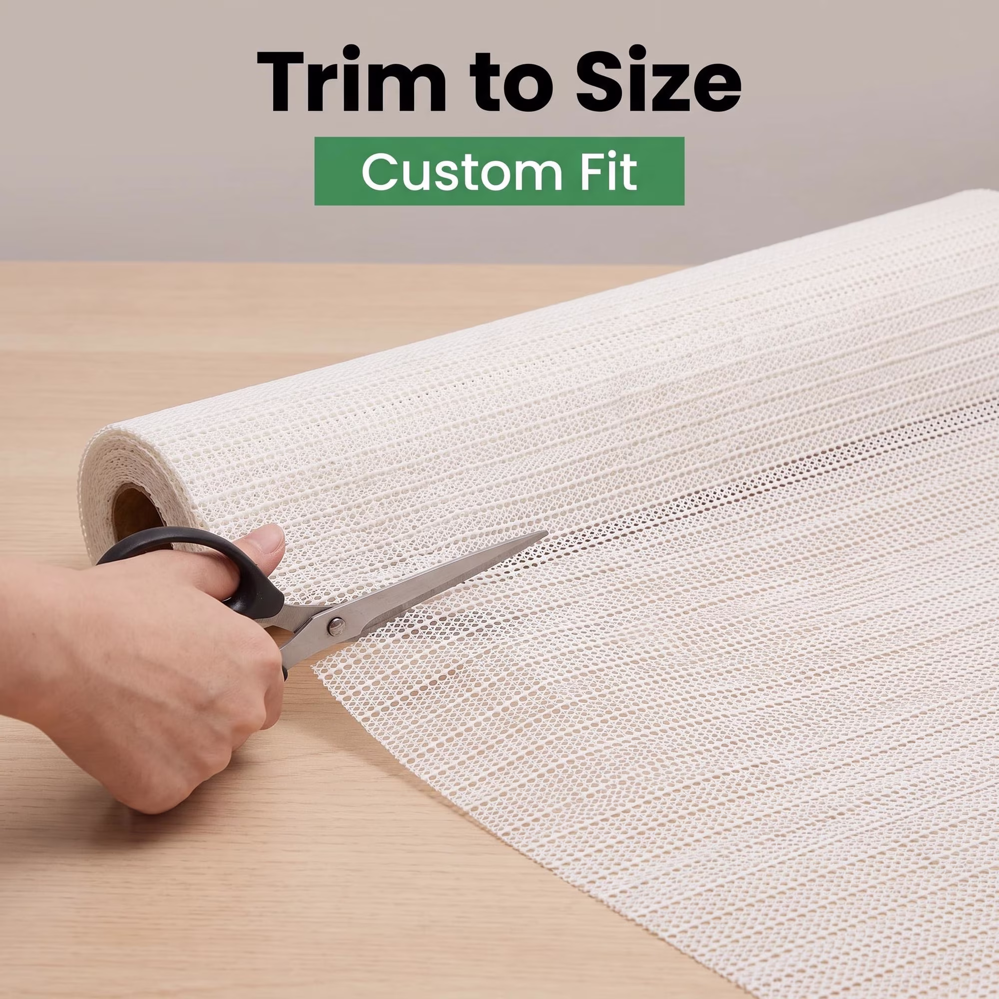 MQOALA 9.8' x 6.6' Non Slip Rug Pad, Pvc Washable Skid Resistant Carpet Gripper for Hardwood Tile Laminate Marble Floors Living Room Bedroom Kitchen