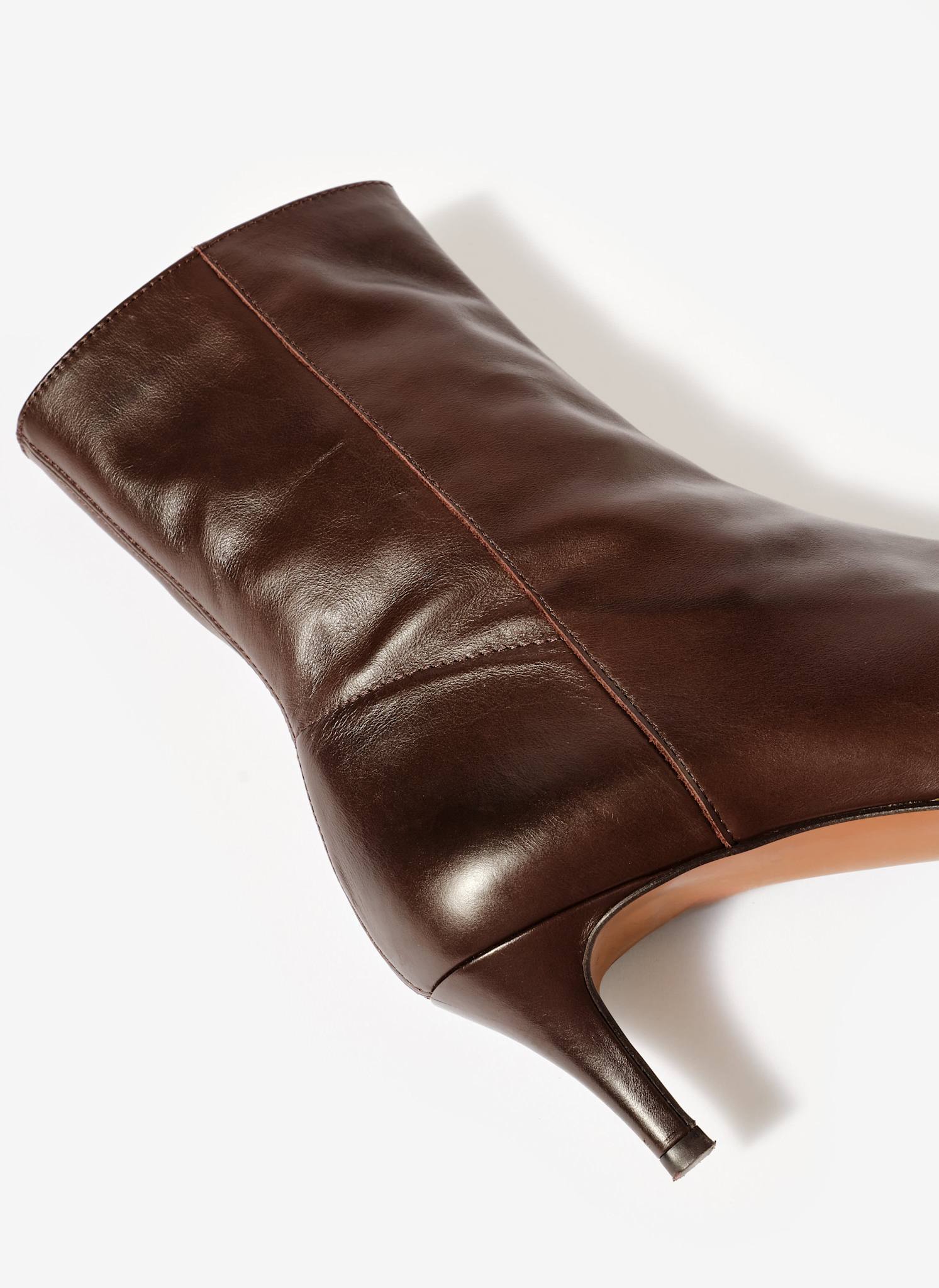 Chloe Brown Leather Ankle Boots