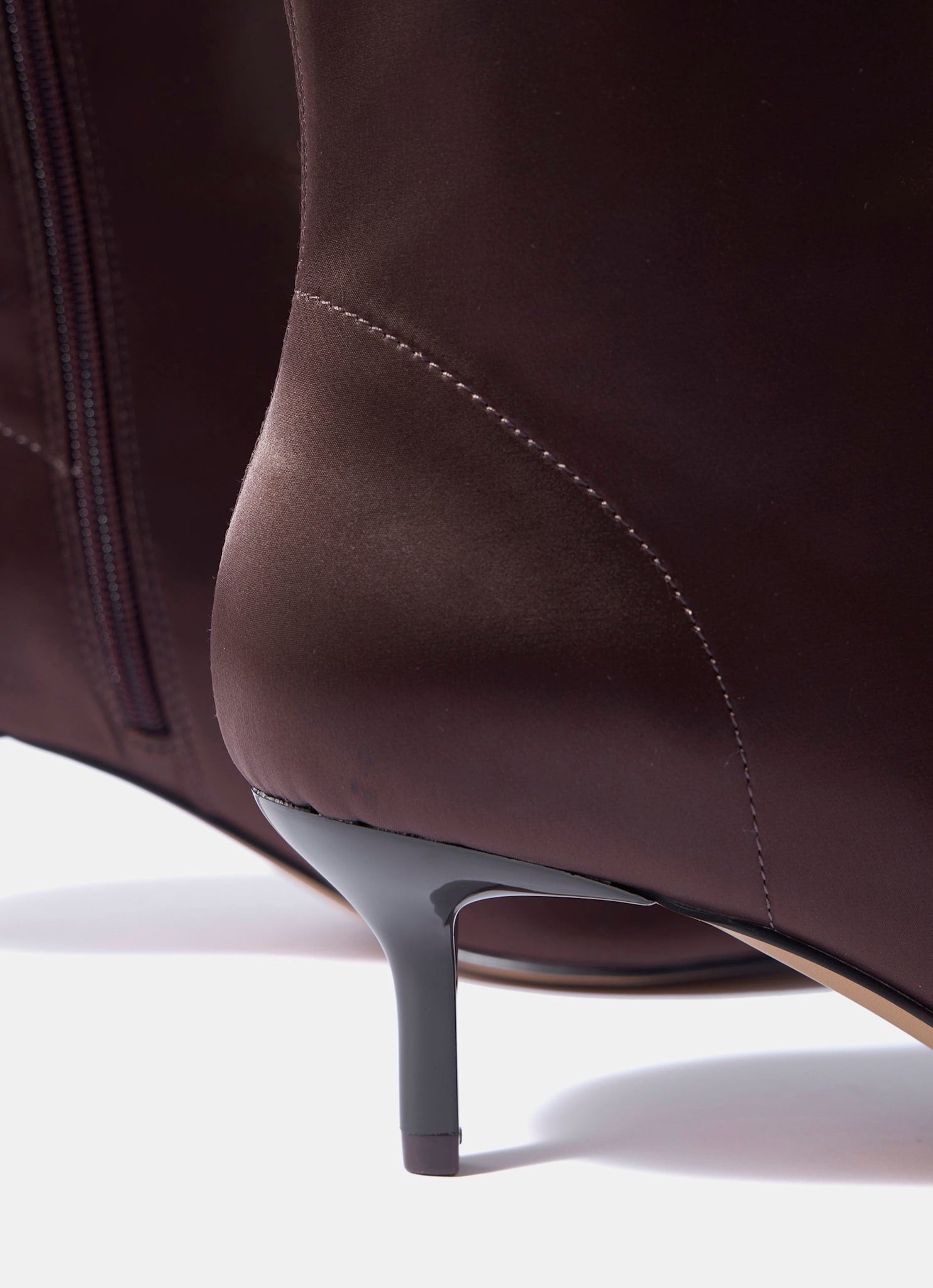 Frankie Burgundy Satin Ankle Boots