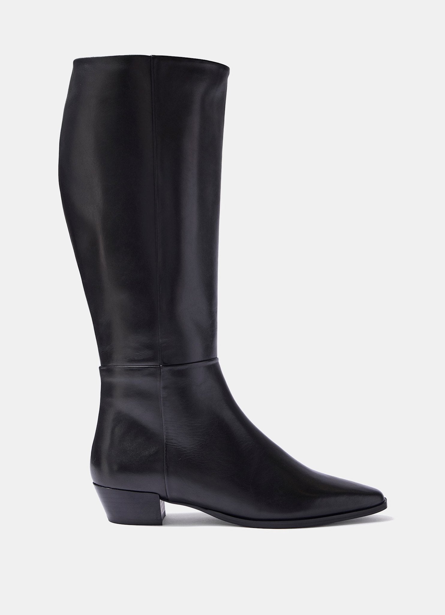 Harley Black Leather Knee High Boots