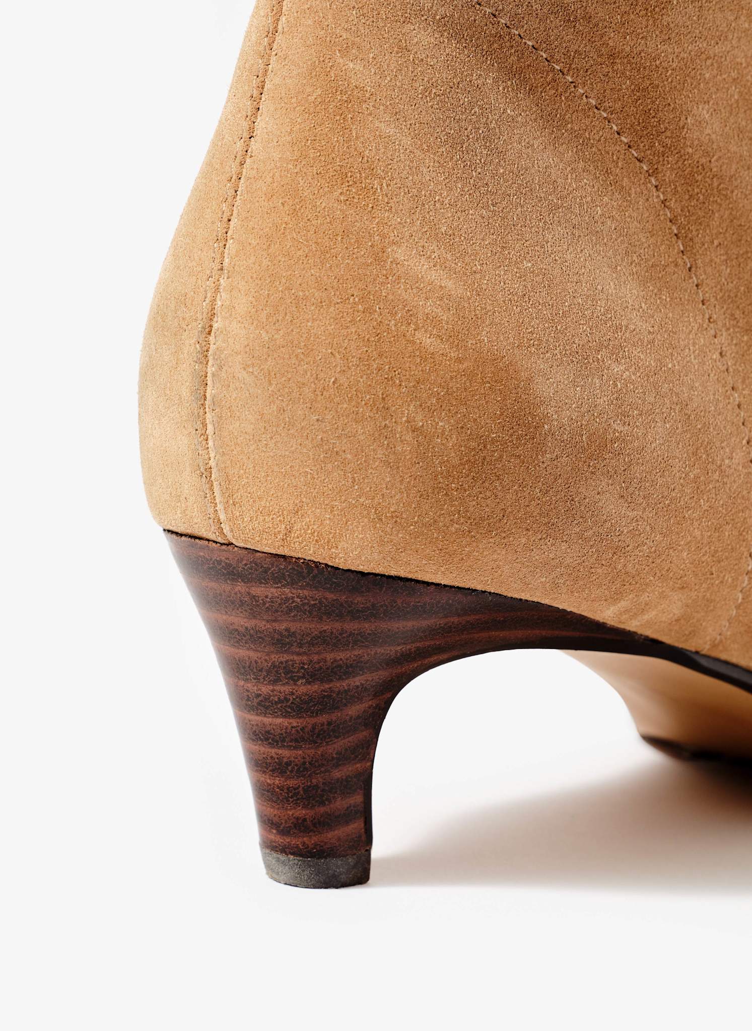 Issy Neutral Suede Kitten Heel Ankle Boots