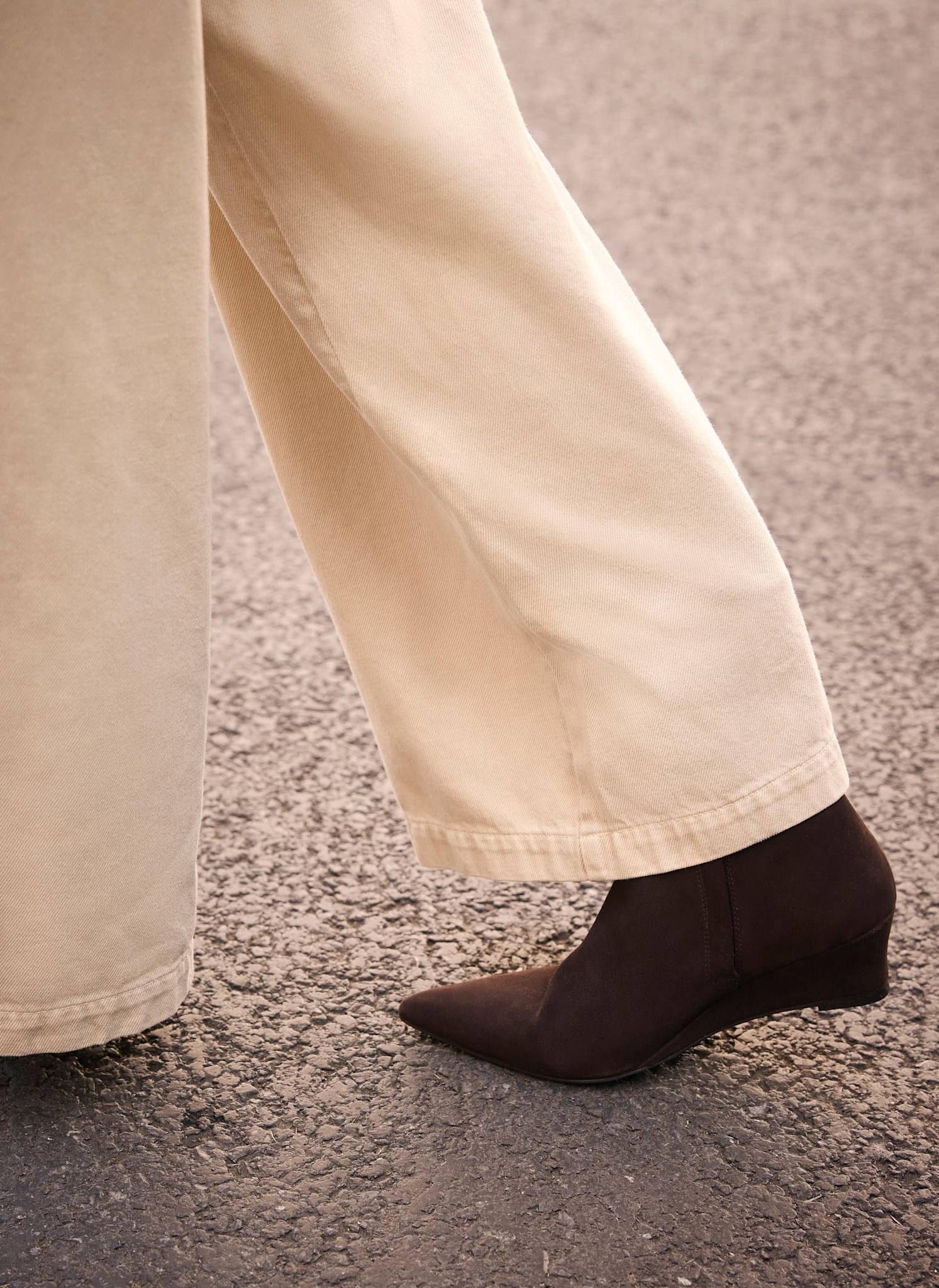 Kailey Brown Suede Wedge Ankle Boots