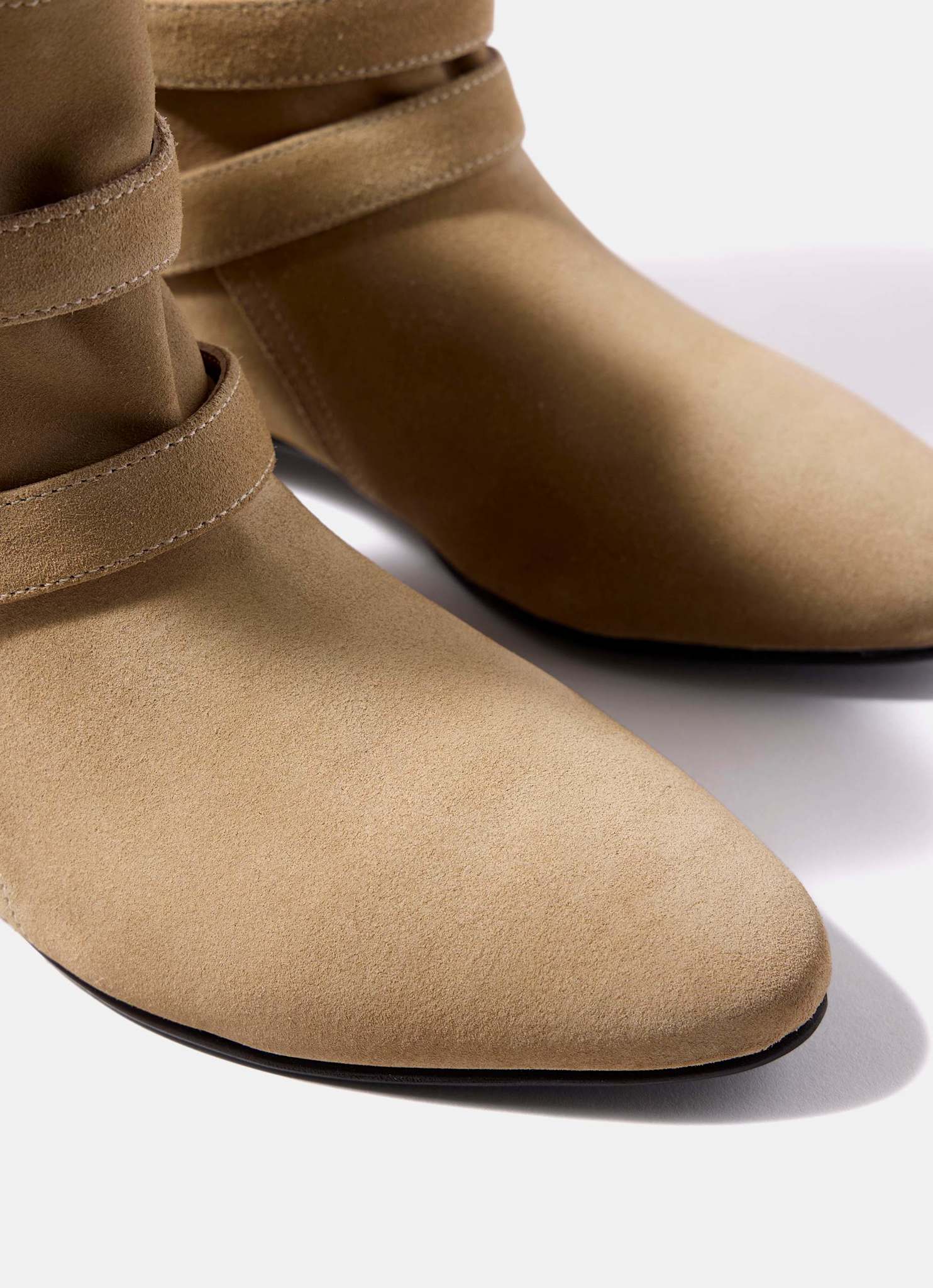 Libby Neutral Suede Ankle Boots