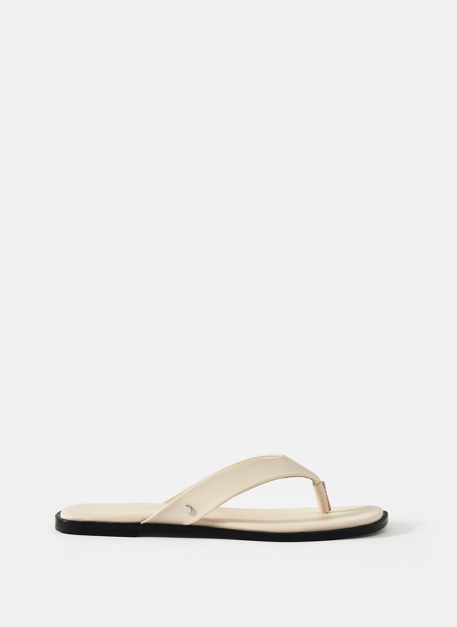 Lula Cream Leather Flip Flops